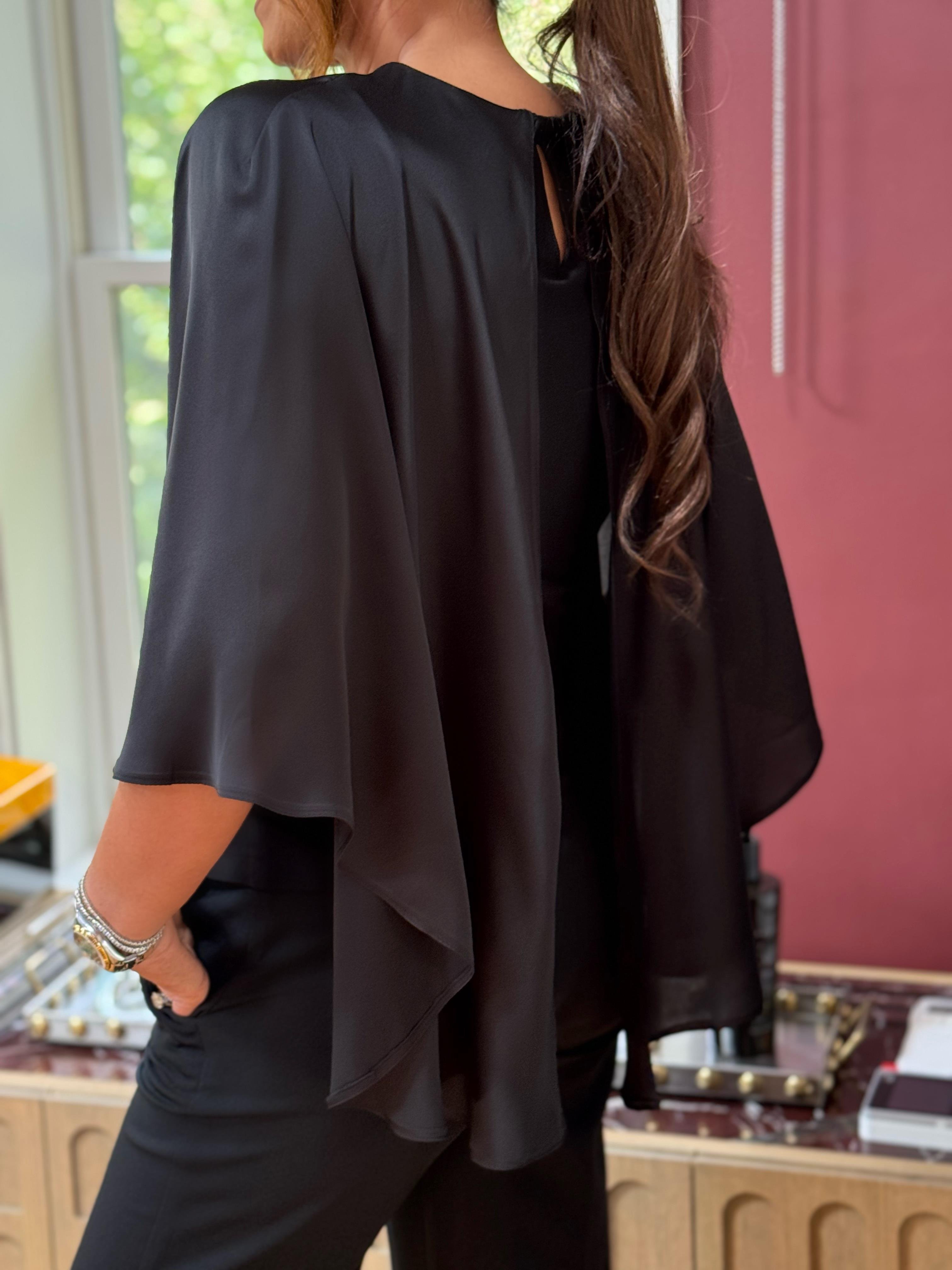 Alda Bluz Siyah-Modalody-Blouses