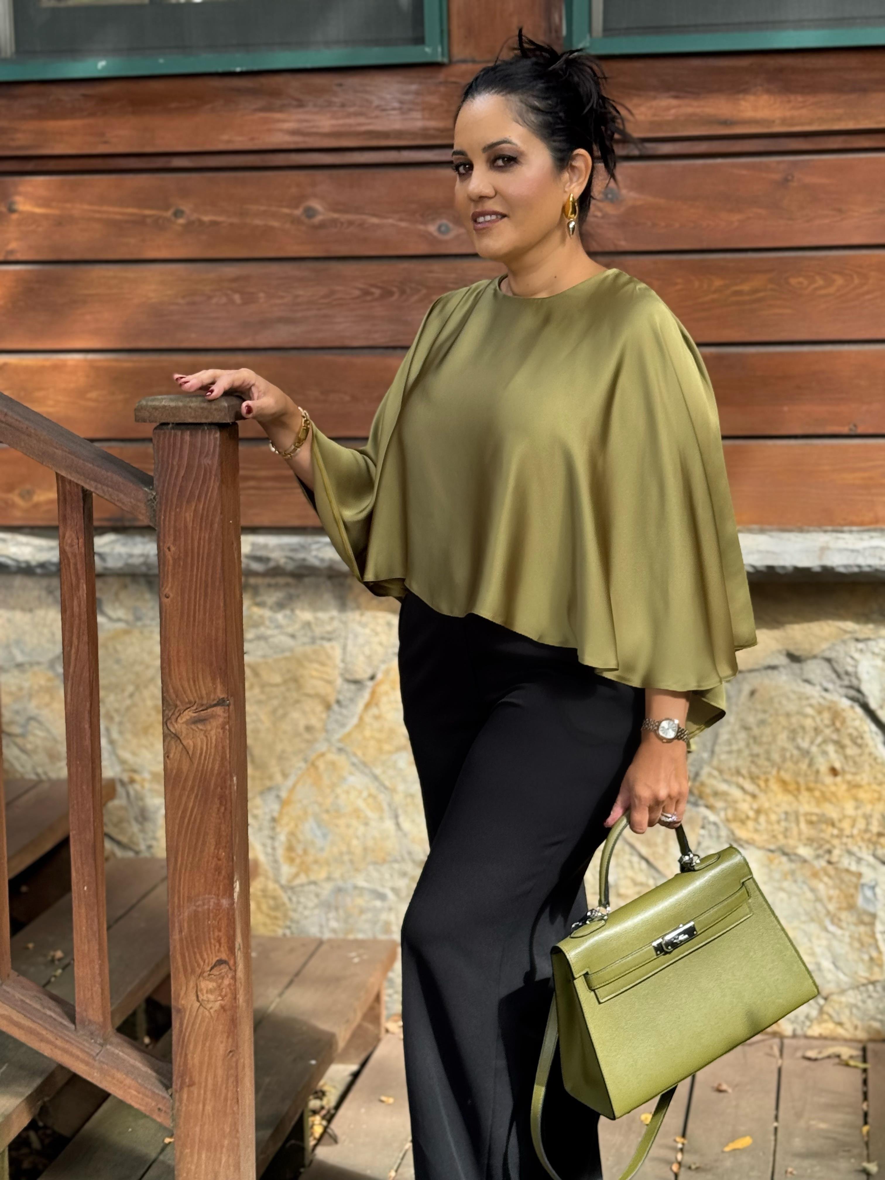 Alda Bluz Yeşil-Modalody-Bluz