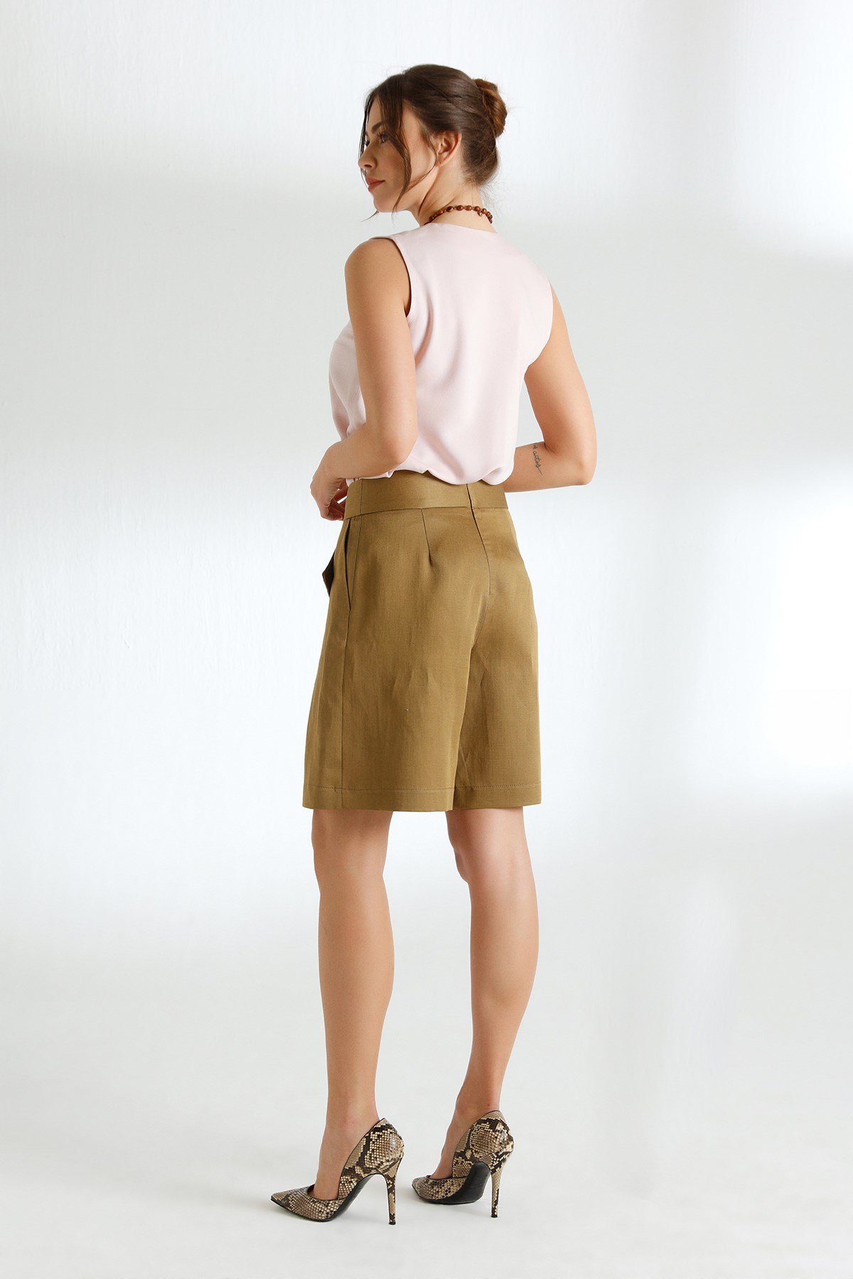 Alessi Short Khaki-Modalody-Shorts