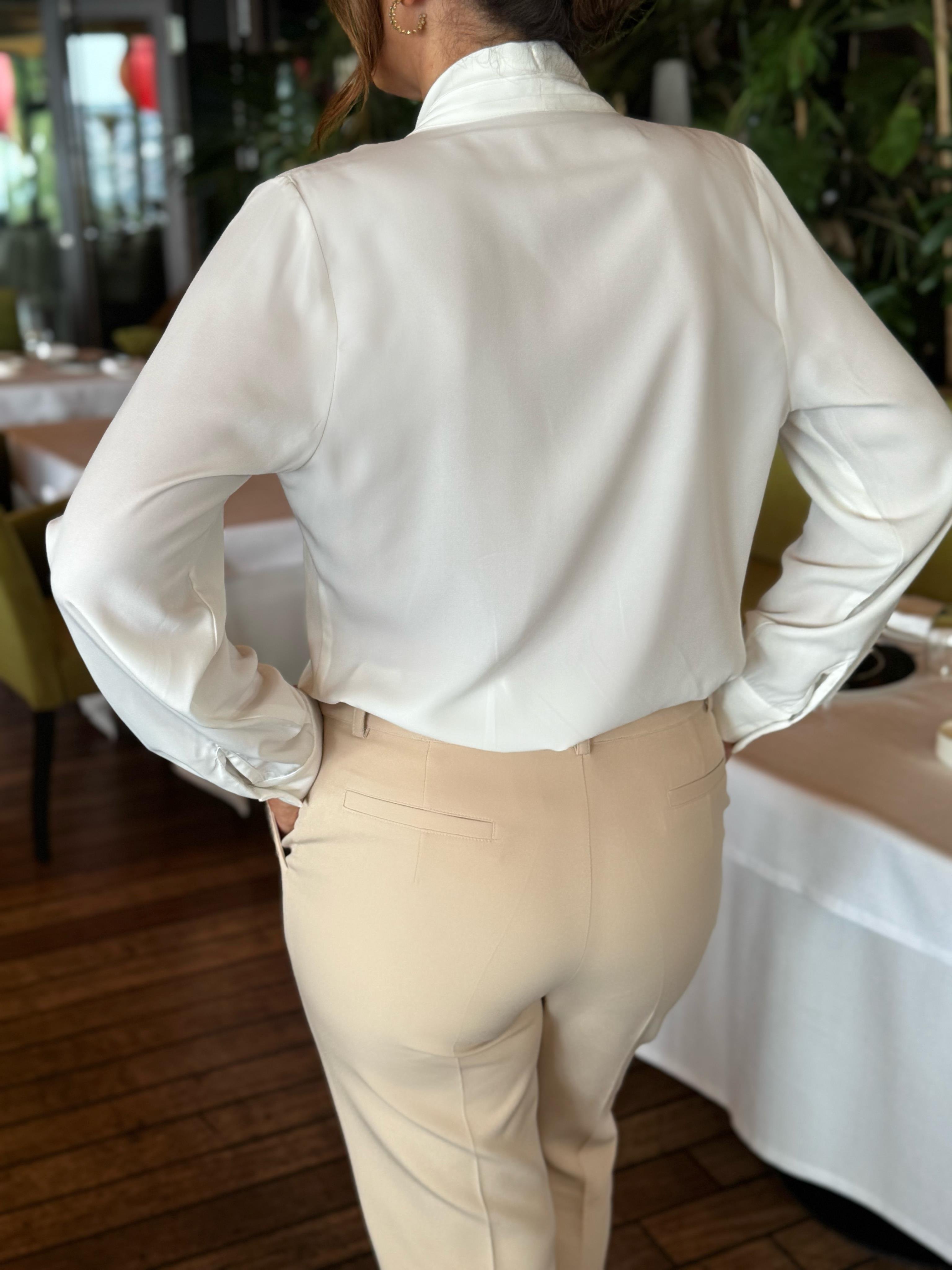 Alin Gömlek Beyaz-Modalody-Plus Size Shirts 