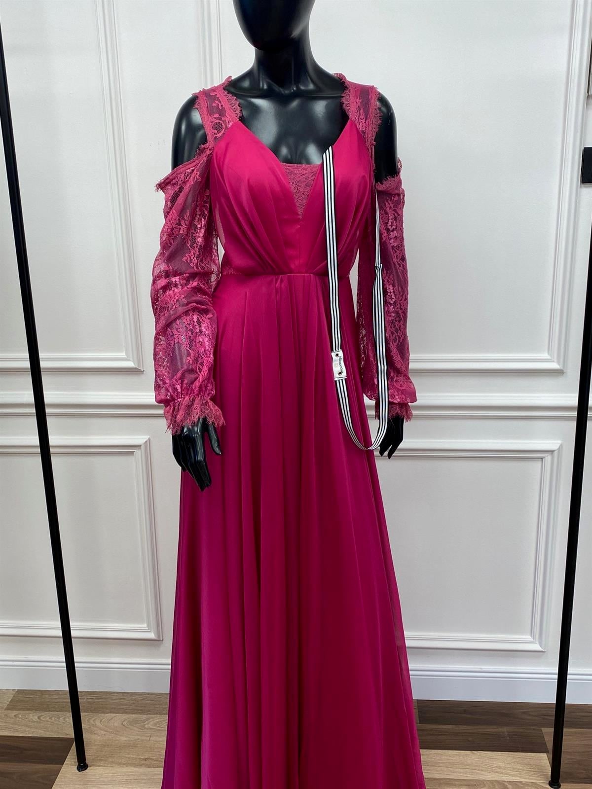 Alba Dress Fuchsia-Modalody-Plus Size Evening Gowns