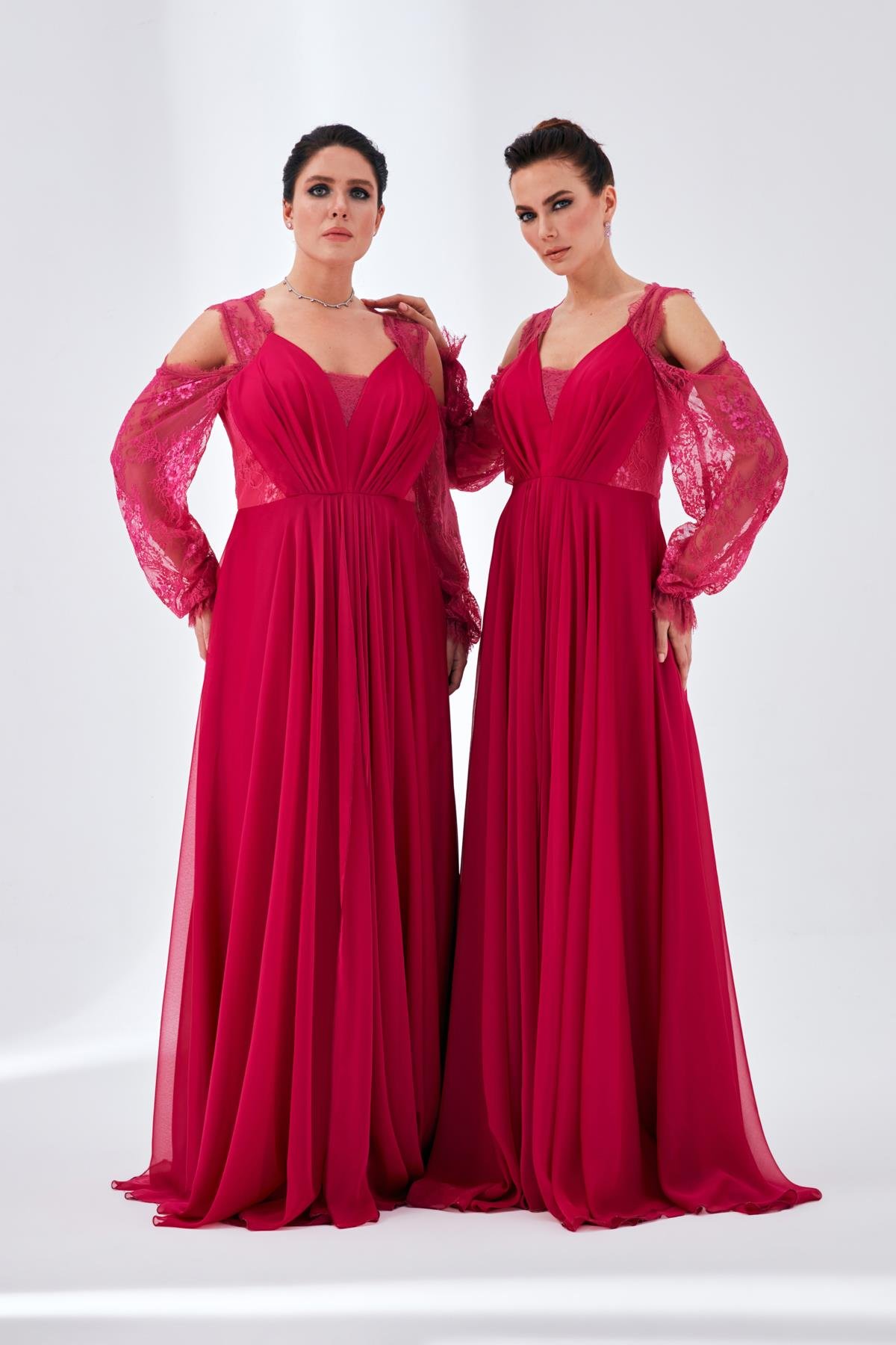 Alize Dress Fuchsia-Modalody-Plus Size Evening Gowns