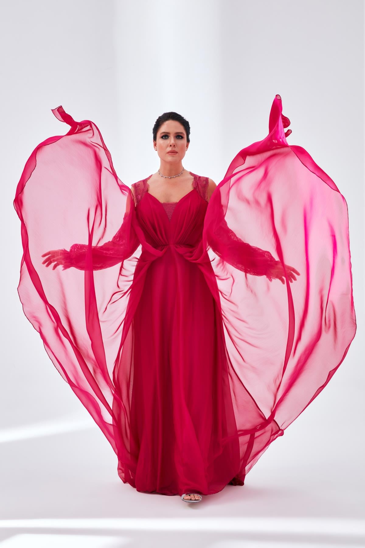 Alize Dress Fuchsia-Modalody-Plus Size Evening Gowns