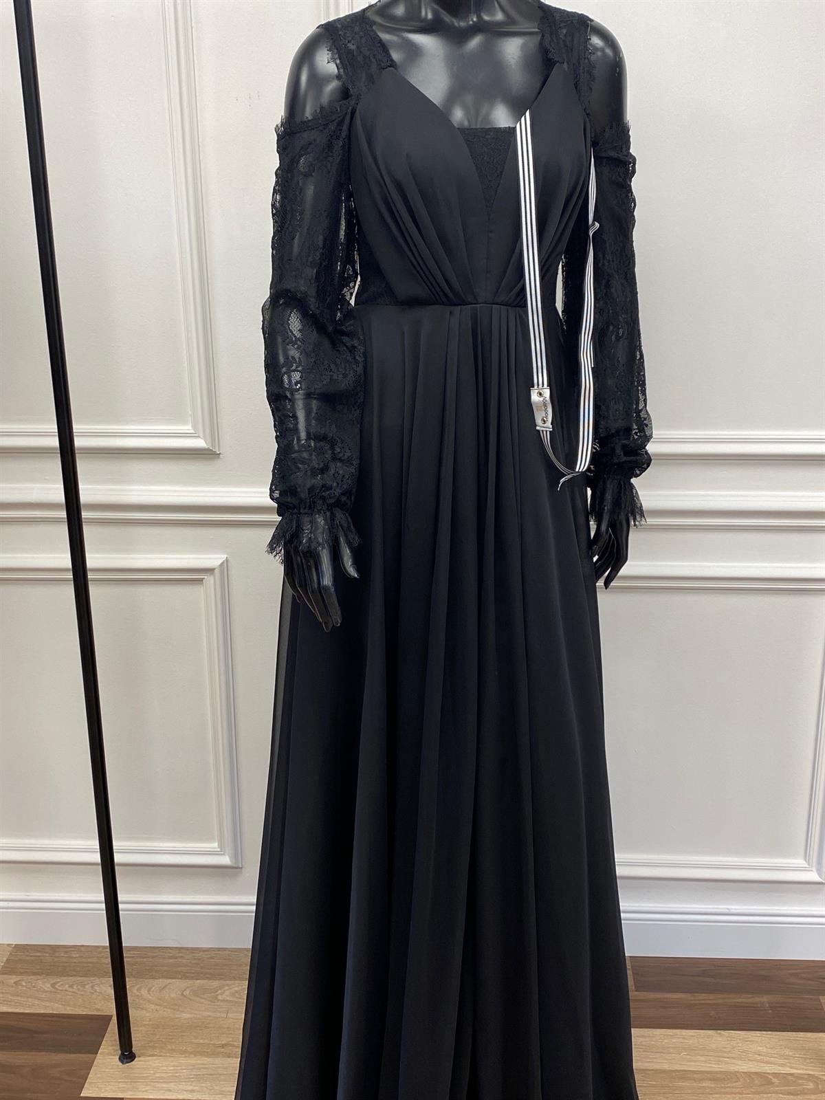 Alize Elbise Siyah-Modalody-Büyük Beden Abiyeler