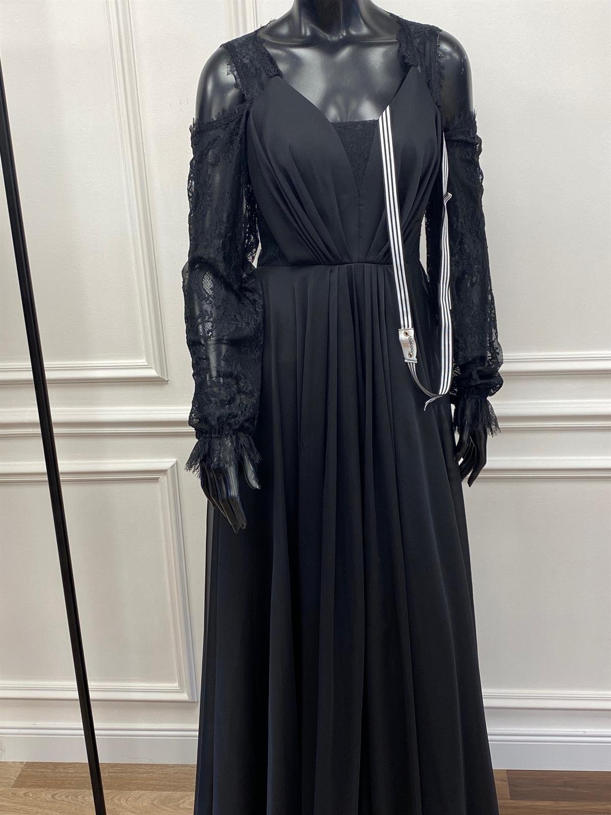 Alize Elbise Siyah-Modalody-Büyük Beden Abiyeler