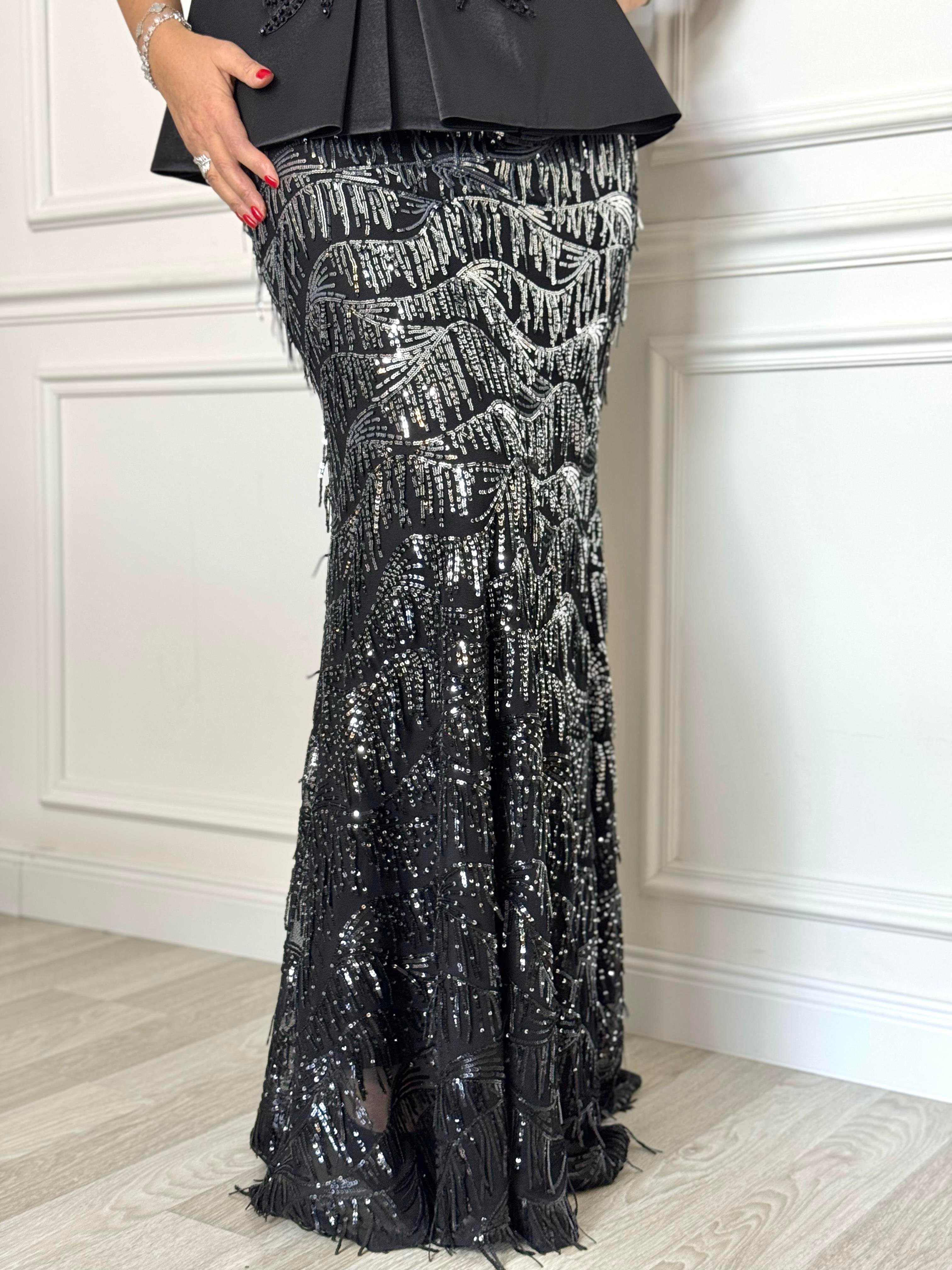 Allegra Etek Siyah-Modalody-Skirts