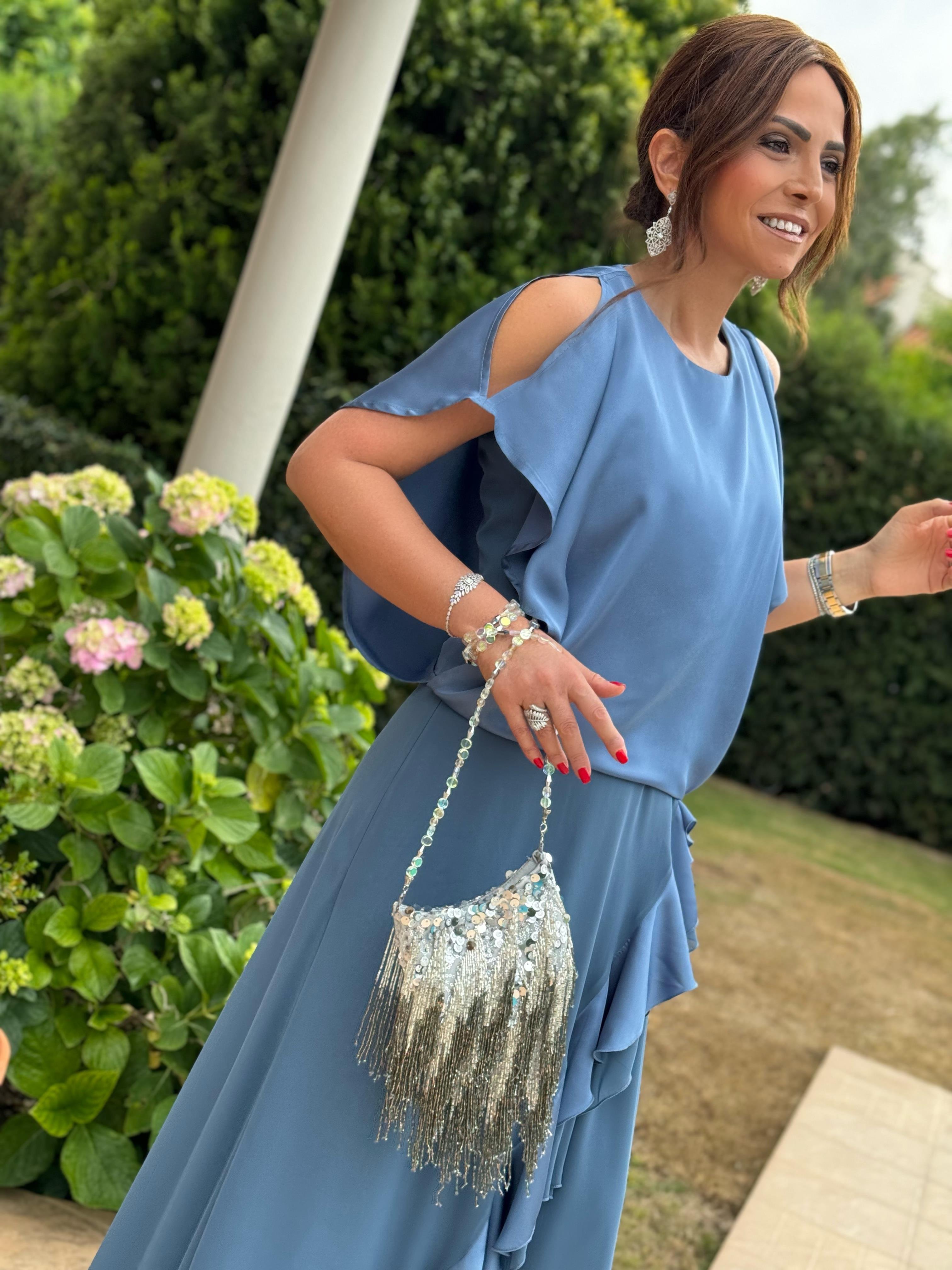 Amelia Elbise Azul-Modalody-Plus Size Evening Gowns