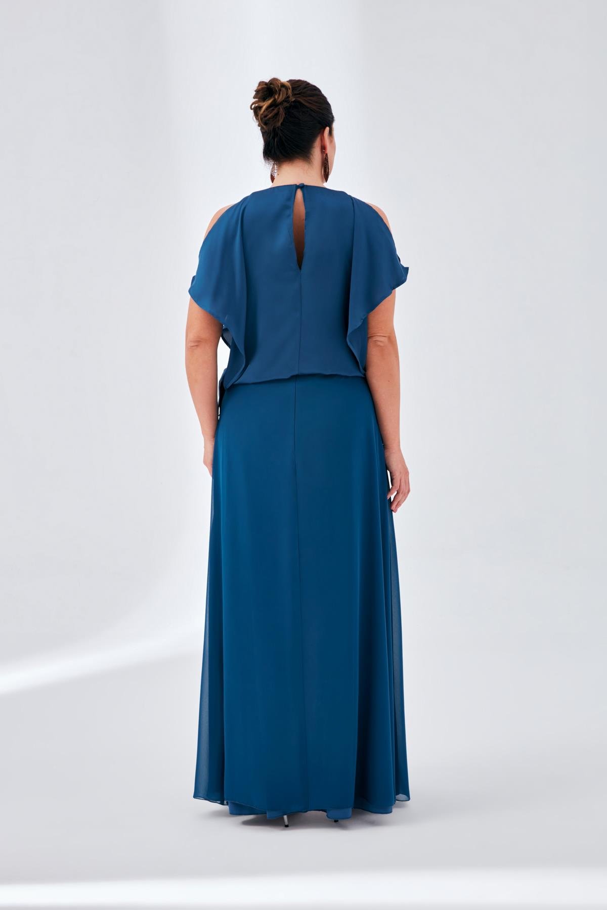 Amelie Dress Indigo-Modalody-Plus Size Evening Gowns