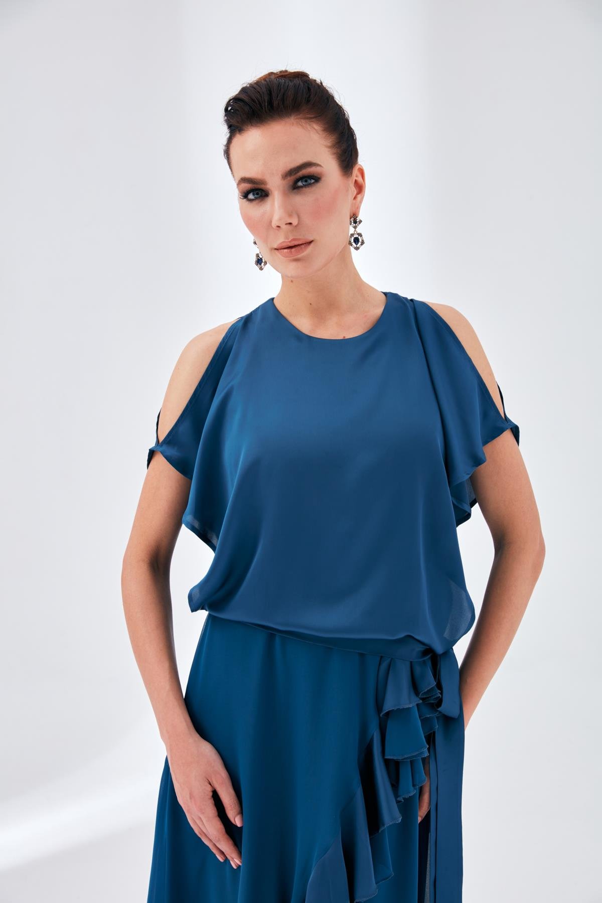 Amelie Dress Indigo-Modalody-Plus Size Evening Gowns