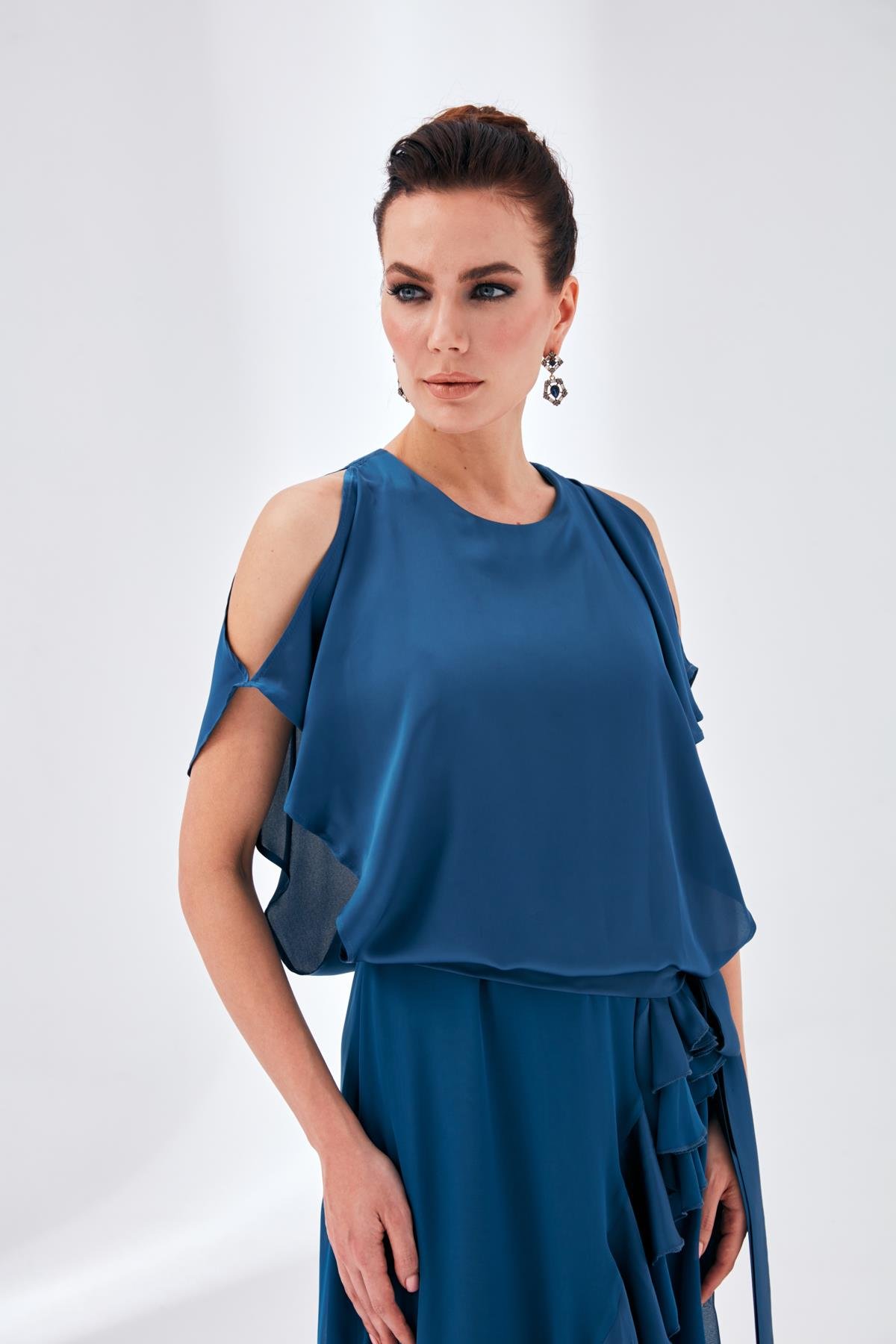 Amelie Dress Indigo-Modalody-Plus Size Evening Gowns