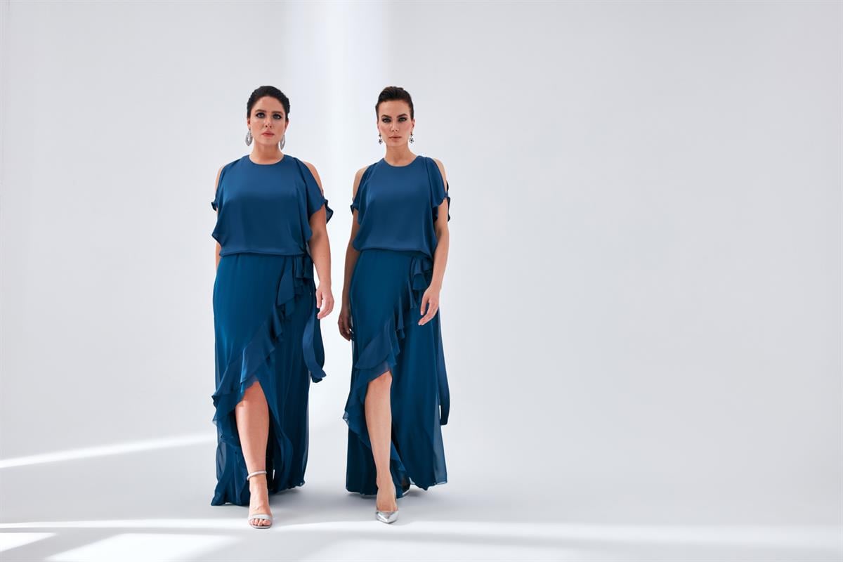 Amelie Dress Indigo-Modalody-Plus Size Evening Gowns