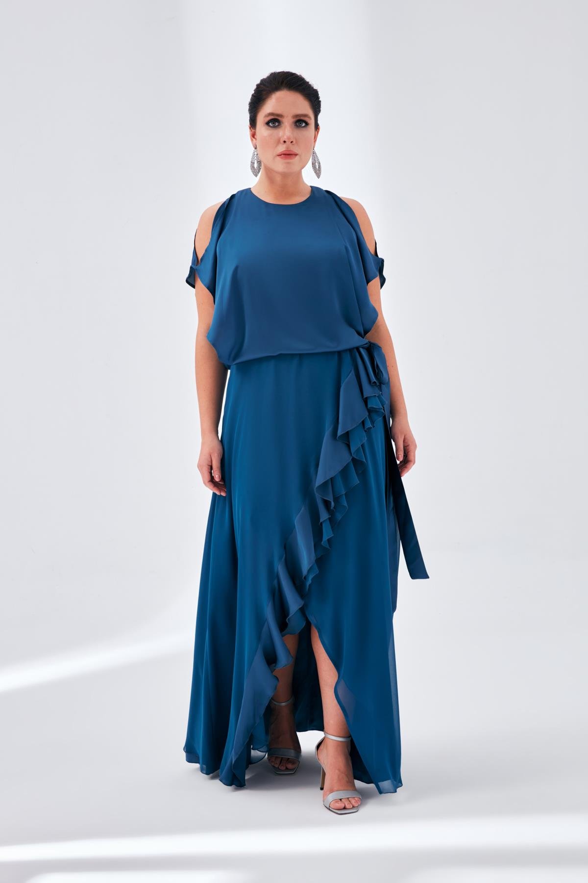 Amelie Dress Indigo-Modalody-Plus Size Evening Gowns