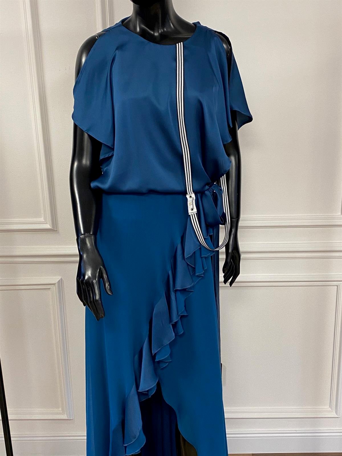 Amelie Dress Blue-Modalody-Plus Size Evening Gowns