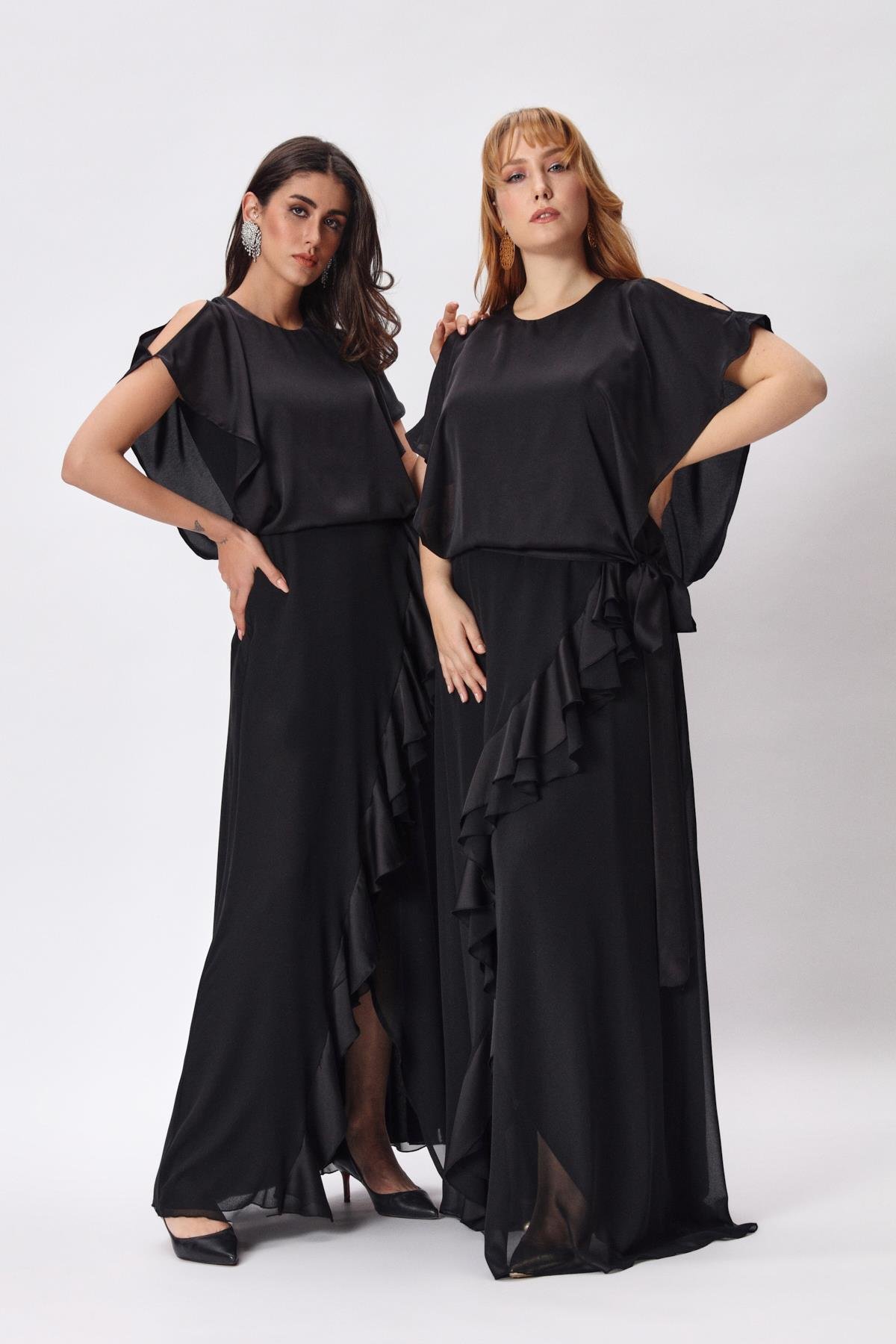 Amelia Dress Black-Modalody-Plus Size Evening Gowns