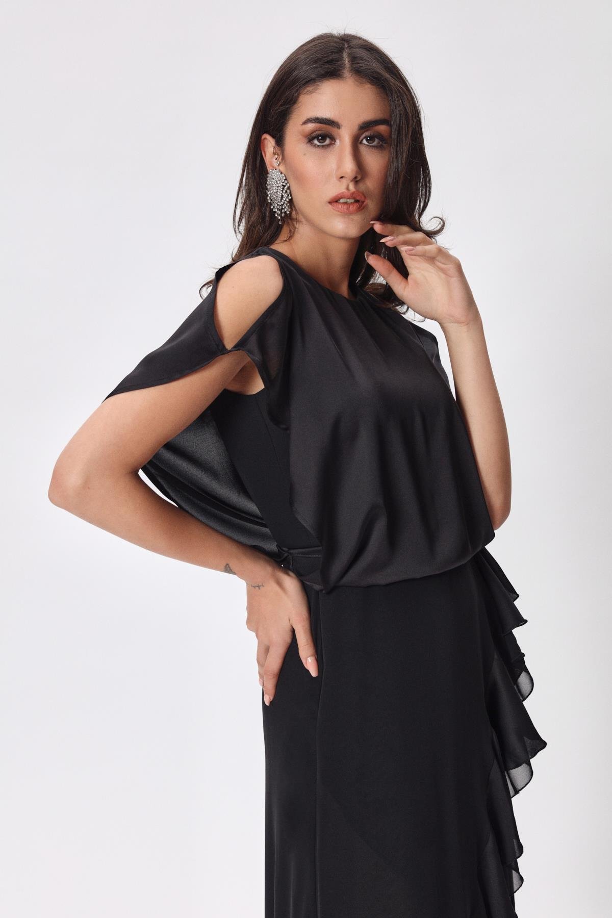 Amelia Dress Black-Modalody-Plus Size Evening Gowns