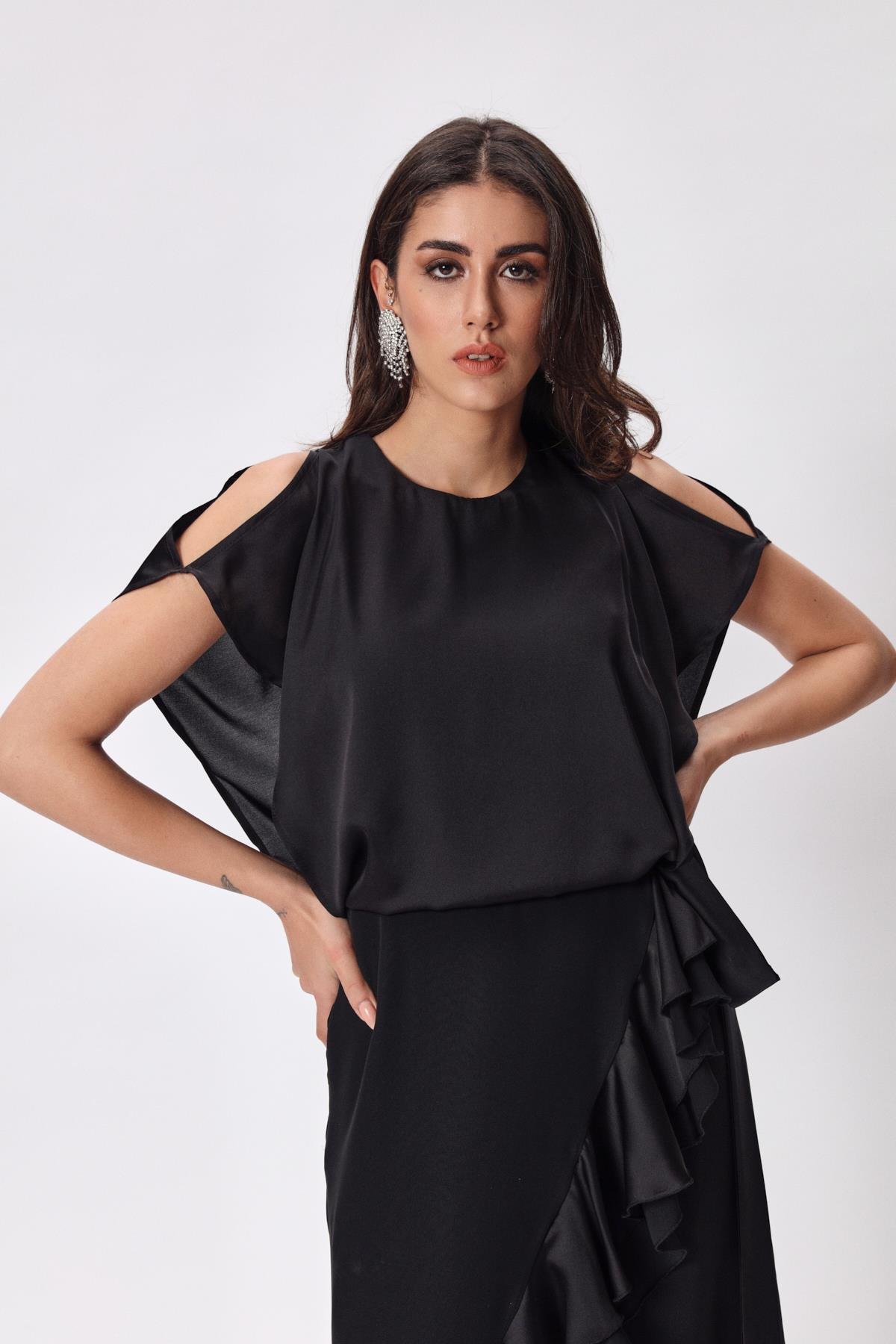 Amelia Dress Black-Modalody-Plus Size Evening Gowns