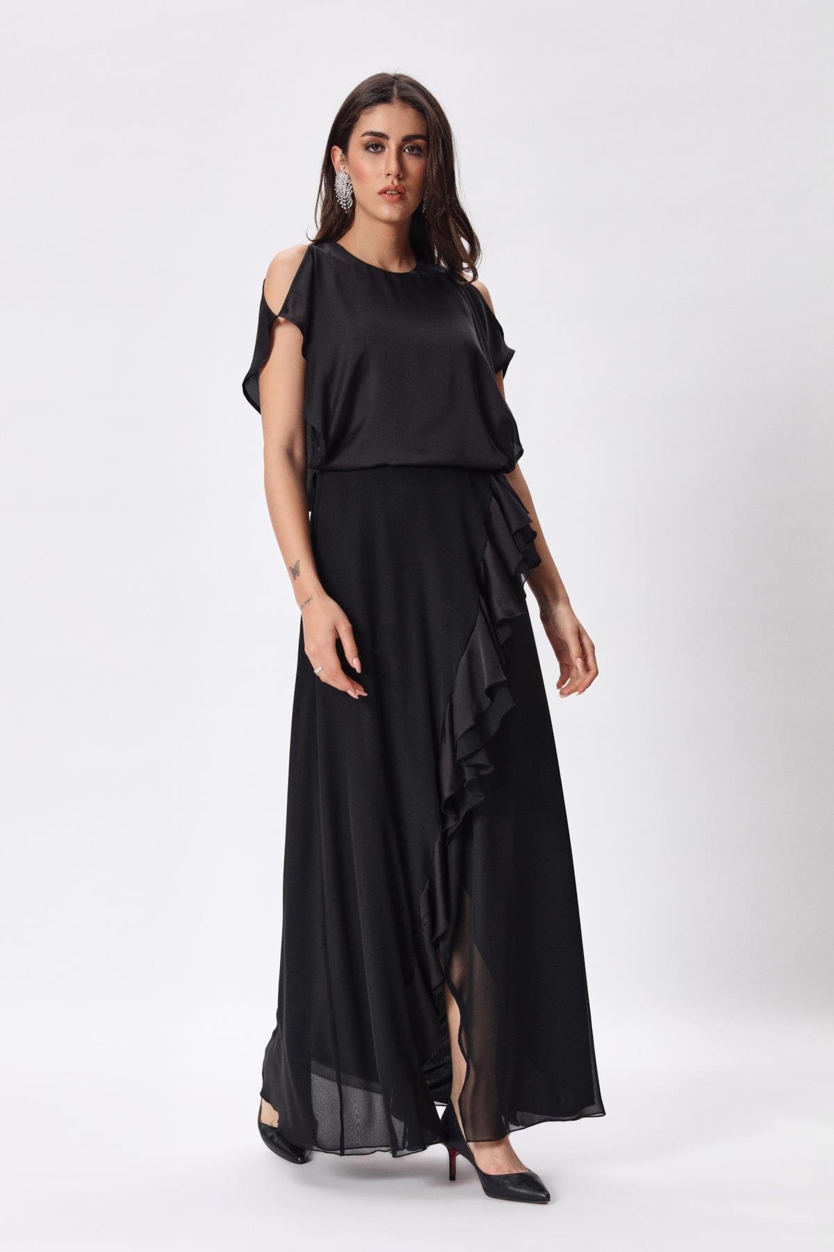 Amelia Dress Black-Modalody-Plus Size Evening Gowns