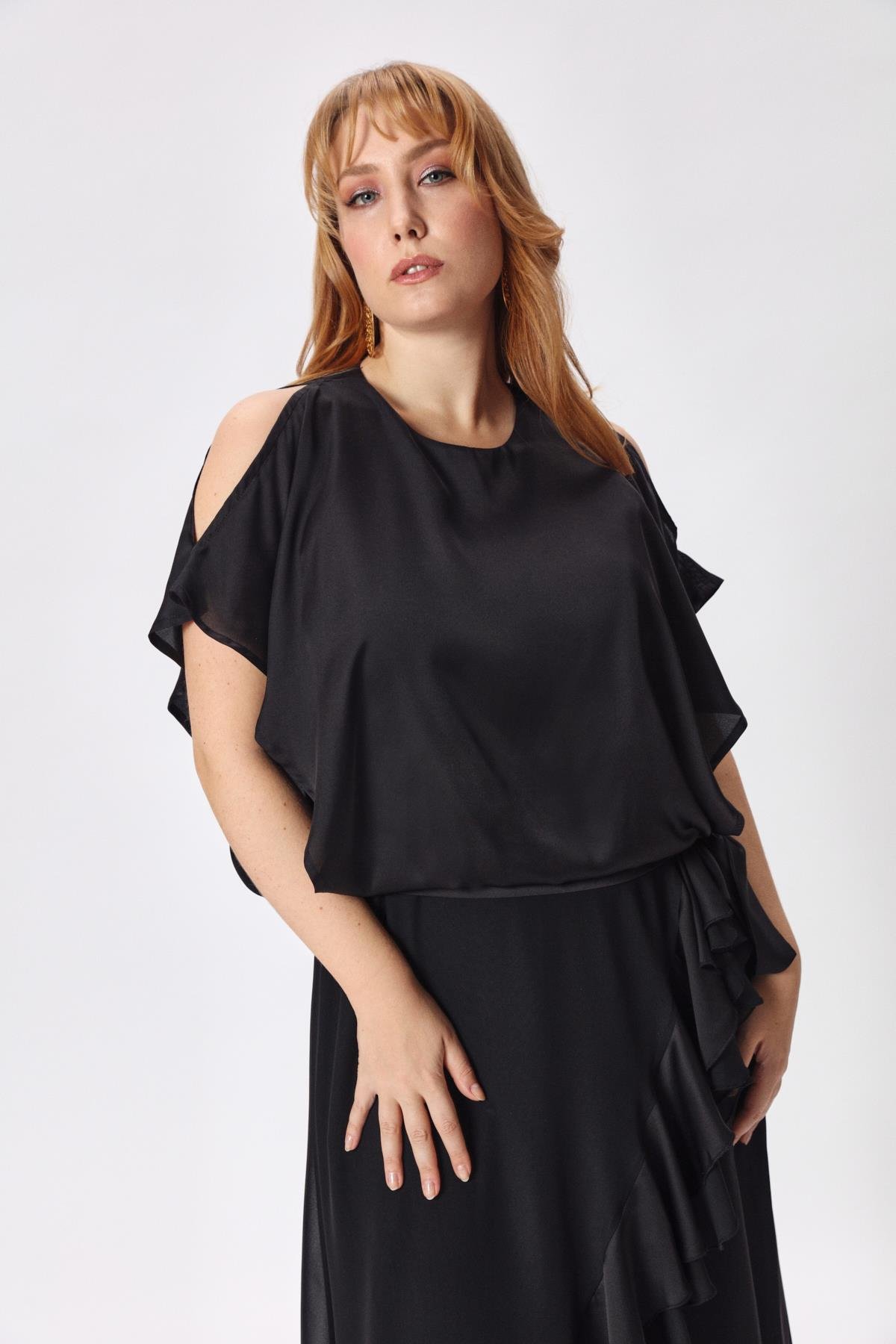 Amelia Dress Black-Modalody-Plus Size Evening Gowns