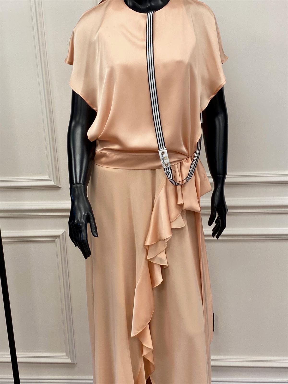 Amelie Dress Salmon-Modalody-Plus Size Dresses