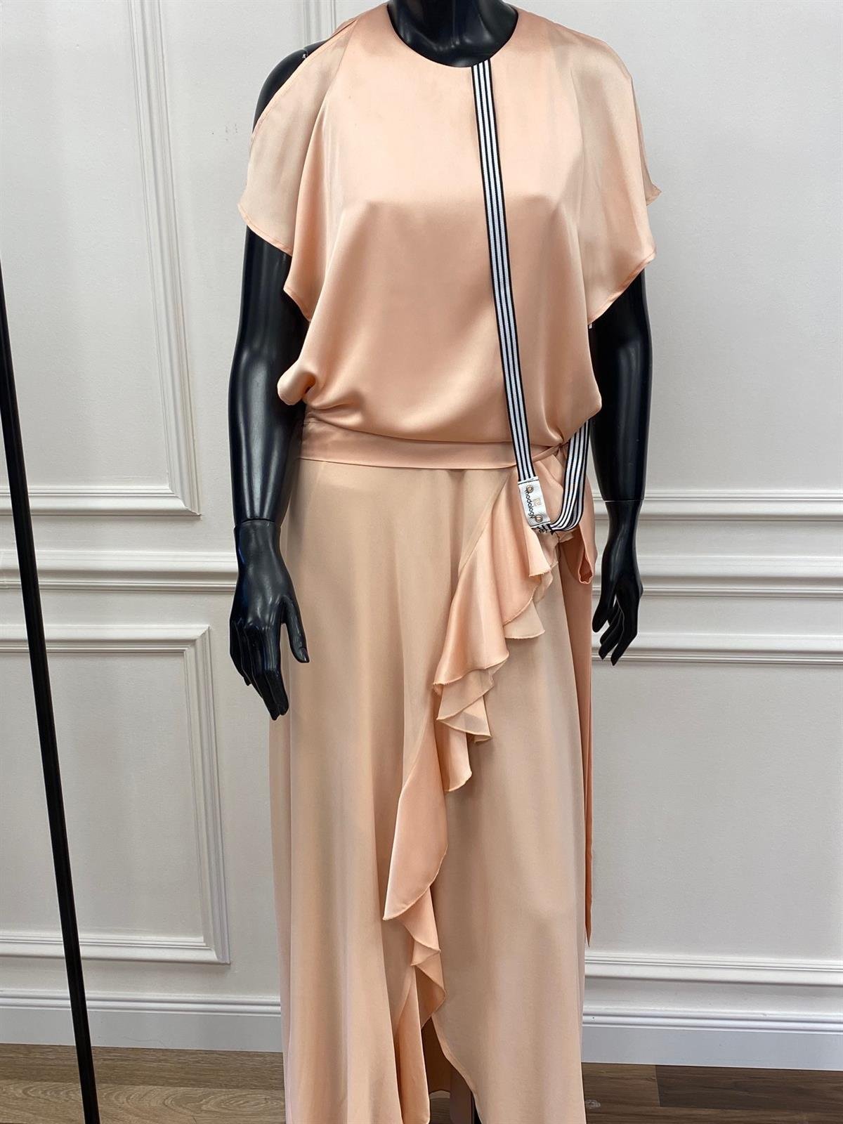 Amelie Dress Salmon-Modalody-Plus Size Dresses