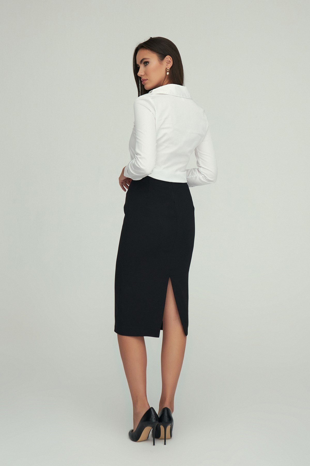 Asya Skirt Black-Modalody-Plus Size Skirts