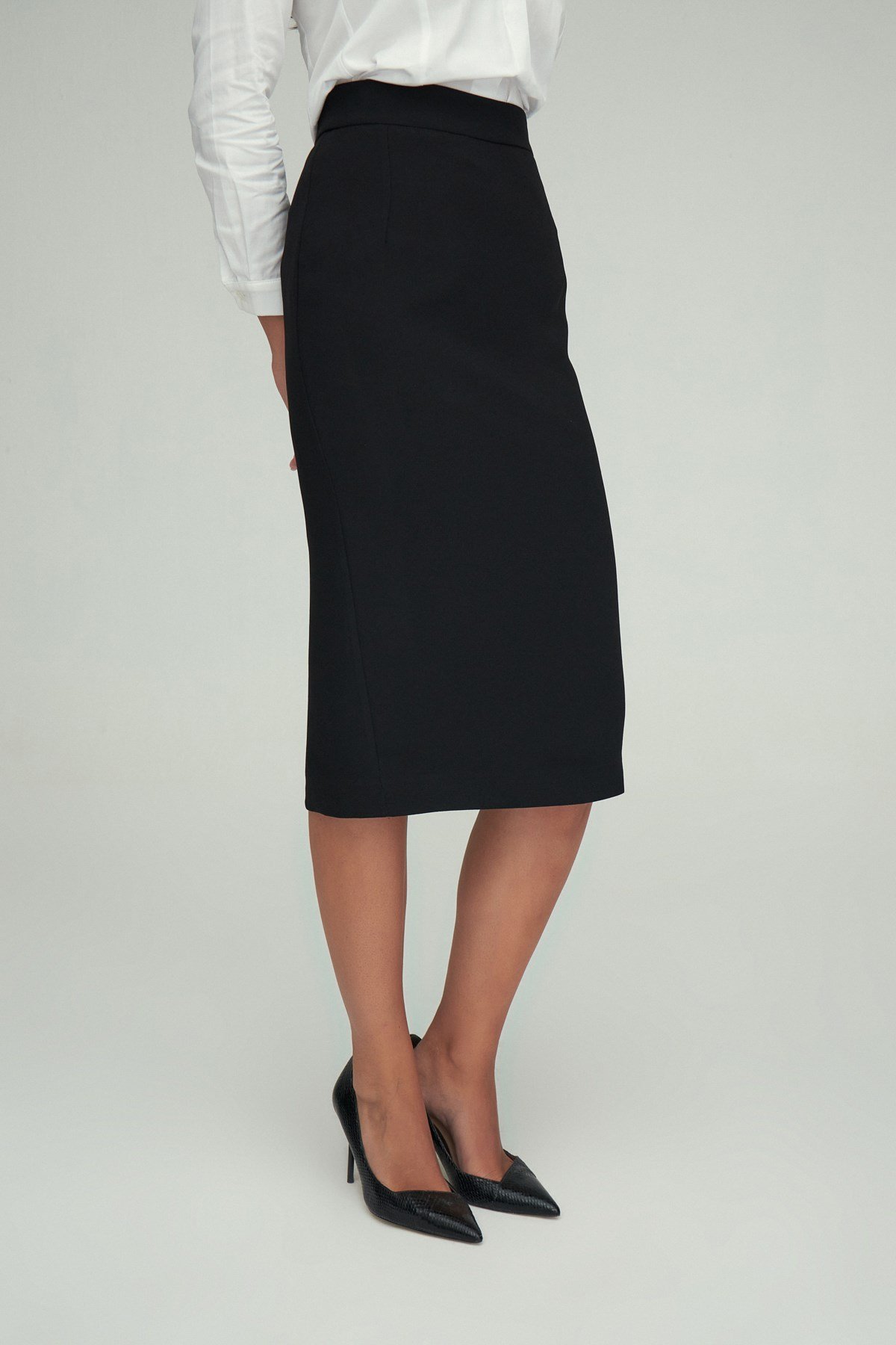 Asya Skirt Black-Modalody-Plus Size Skirts