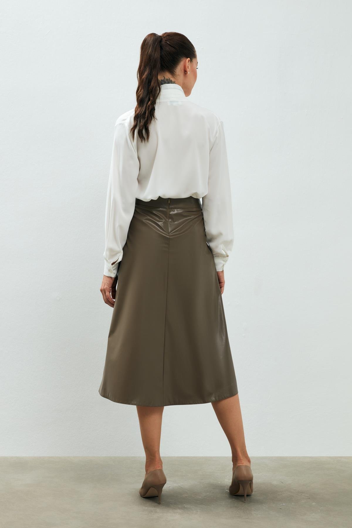 Barbara Skirt Mink-Modalody-Plus Size Skirts
