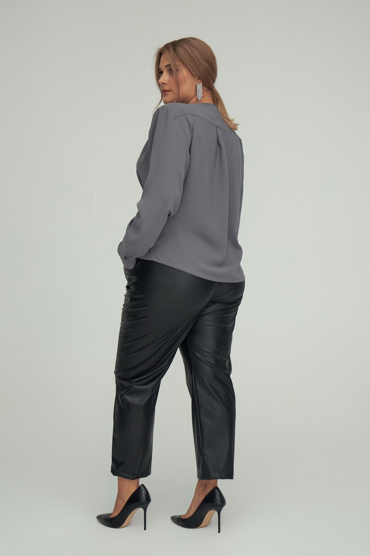 Beta Pants Black-Modalody-Plus Size Pants