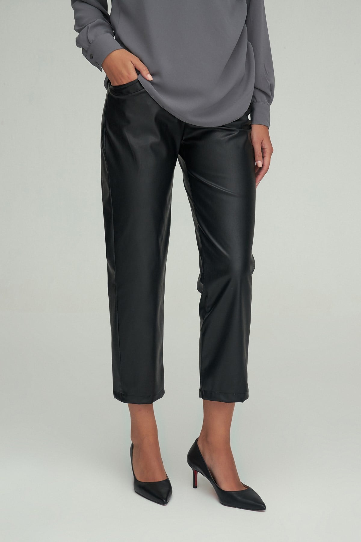 Beta Pants Black-Modalody-Plus Size Pants