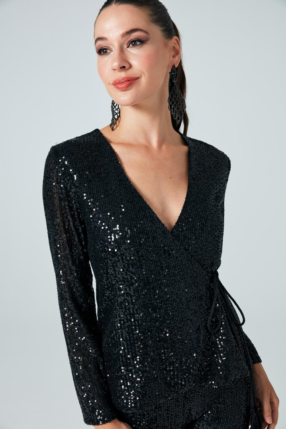 Carmen Blouse Nero-Modalody-Plus Size Blouses