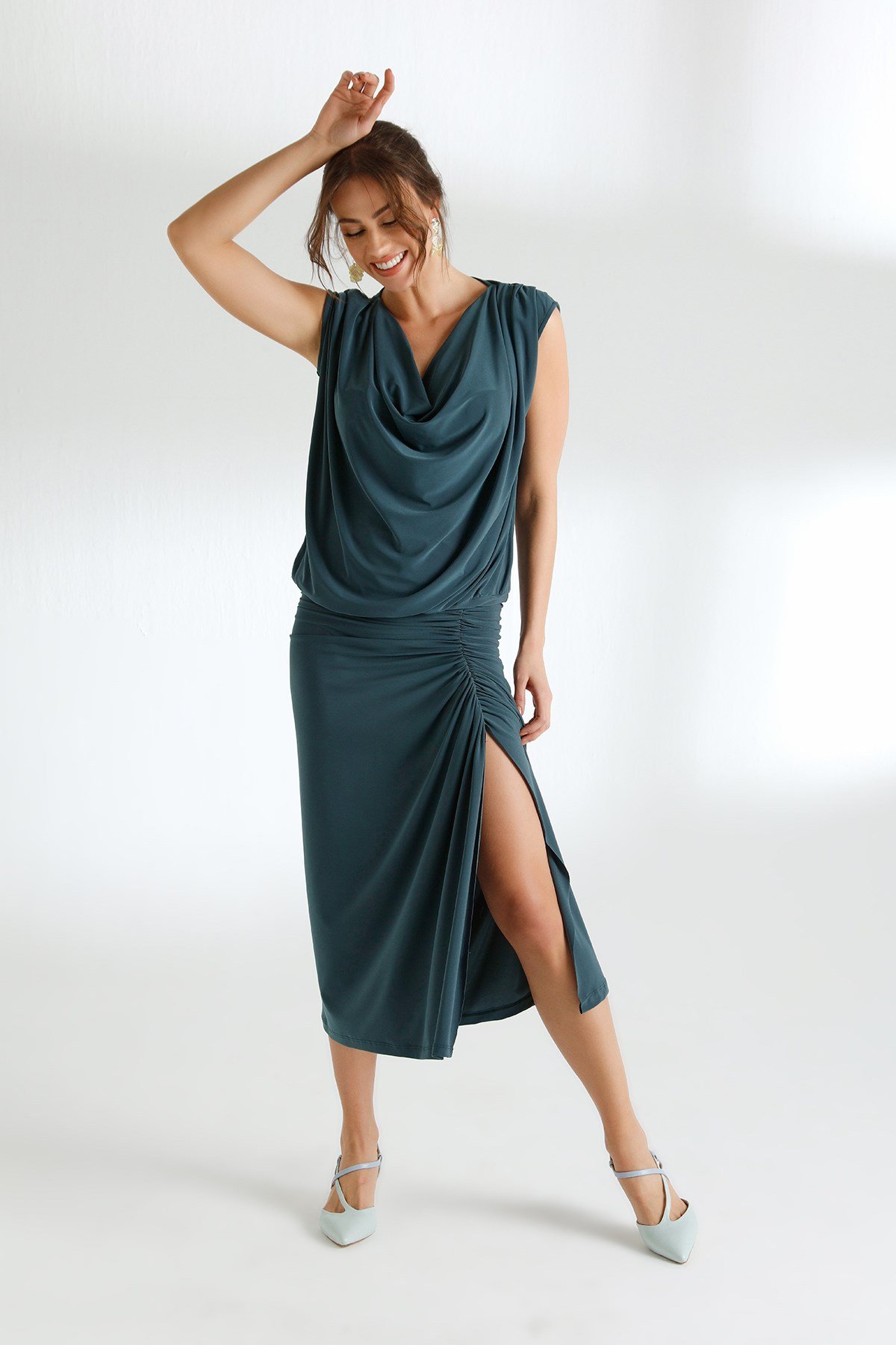 Cruz Skirt Green-Modalody-Skirts