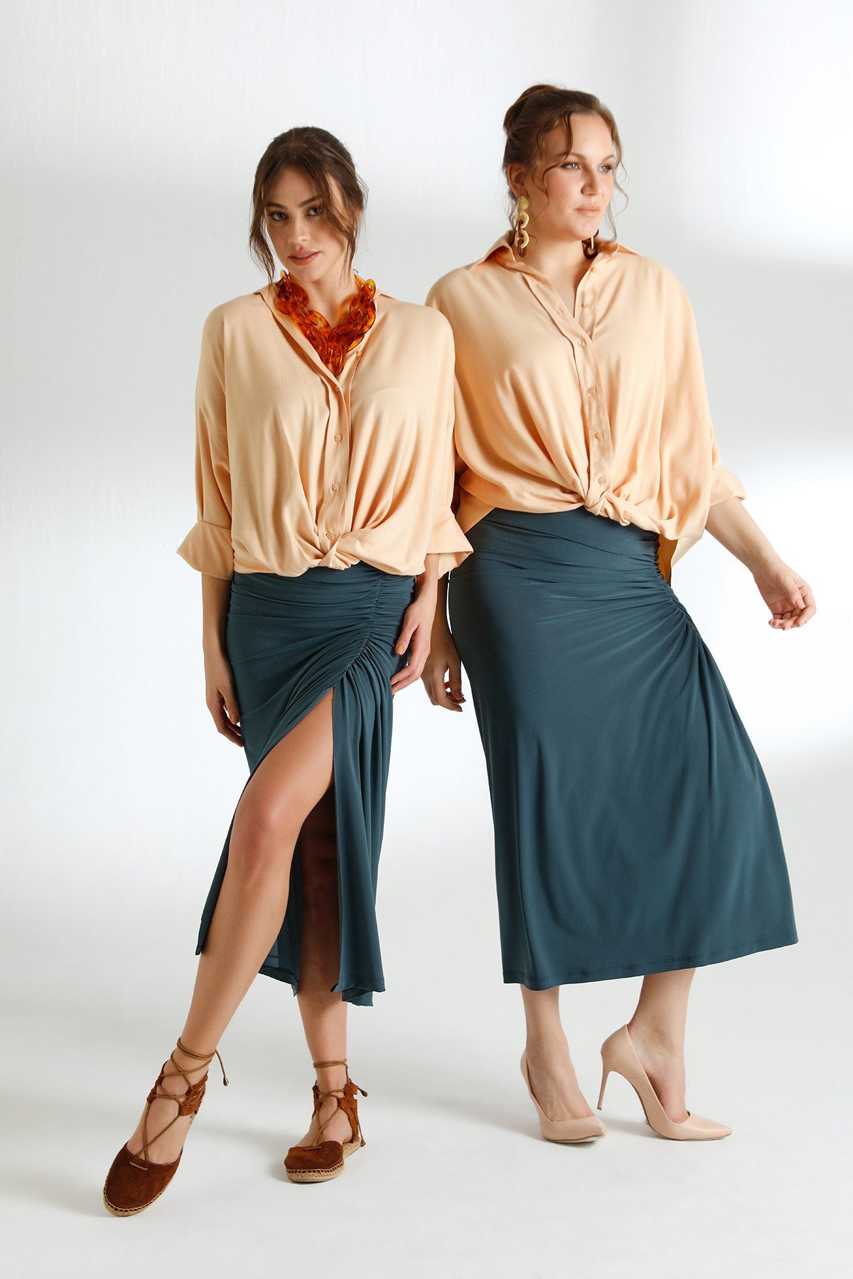 Cruz Skirt Green-Modalody-Skirts