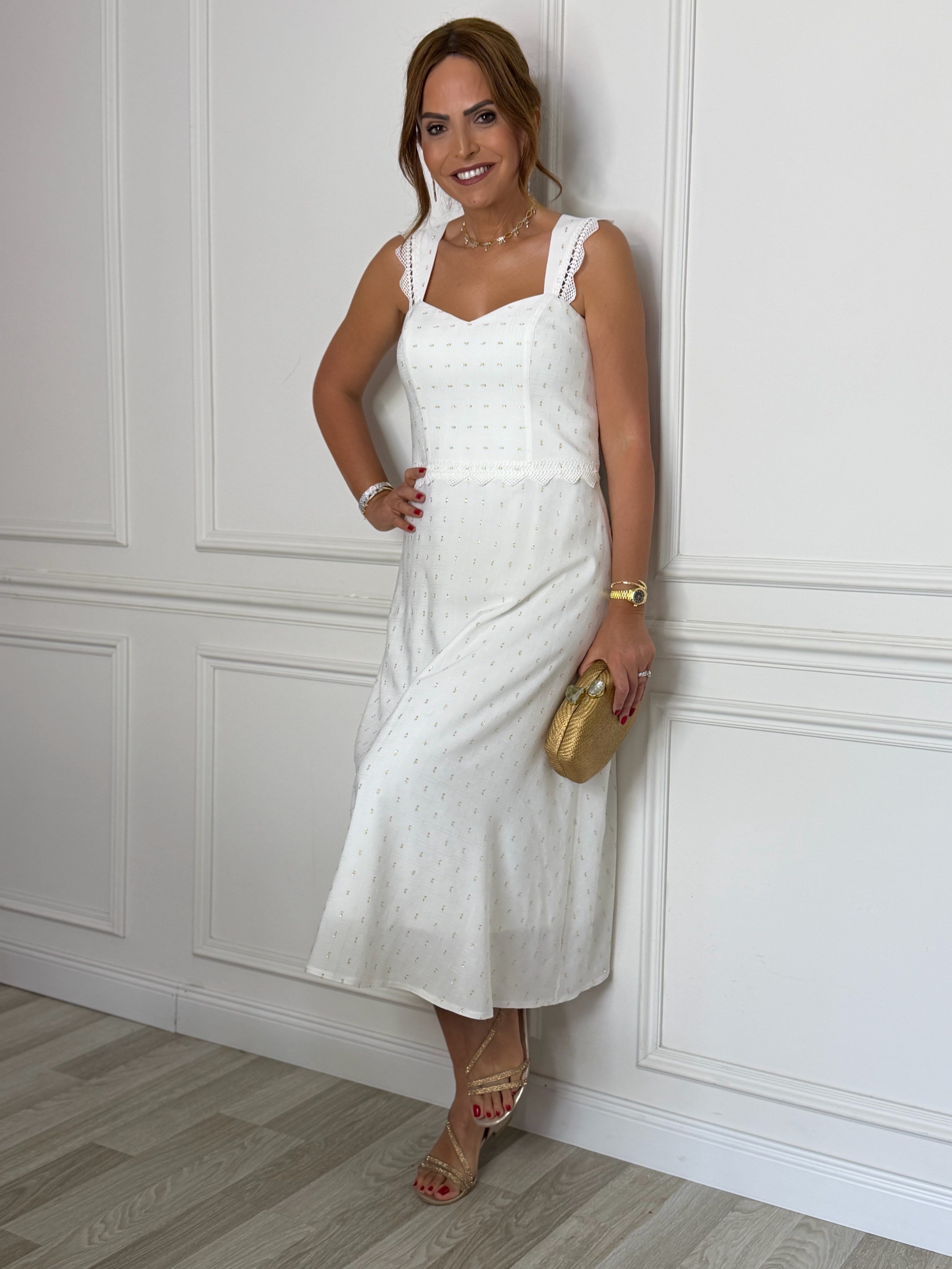Delphine Elbise Blanca-Modalody-Dresses