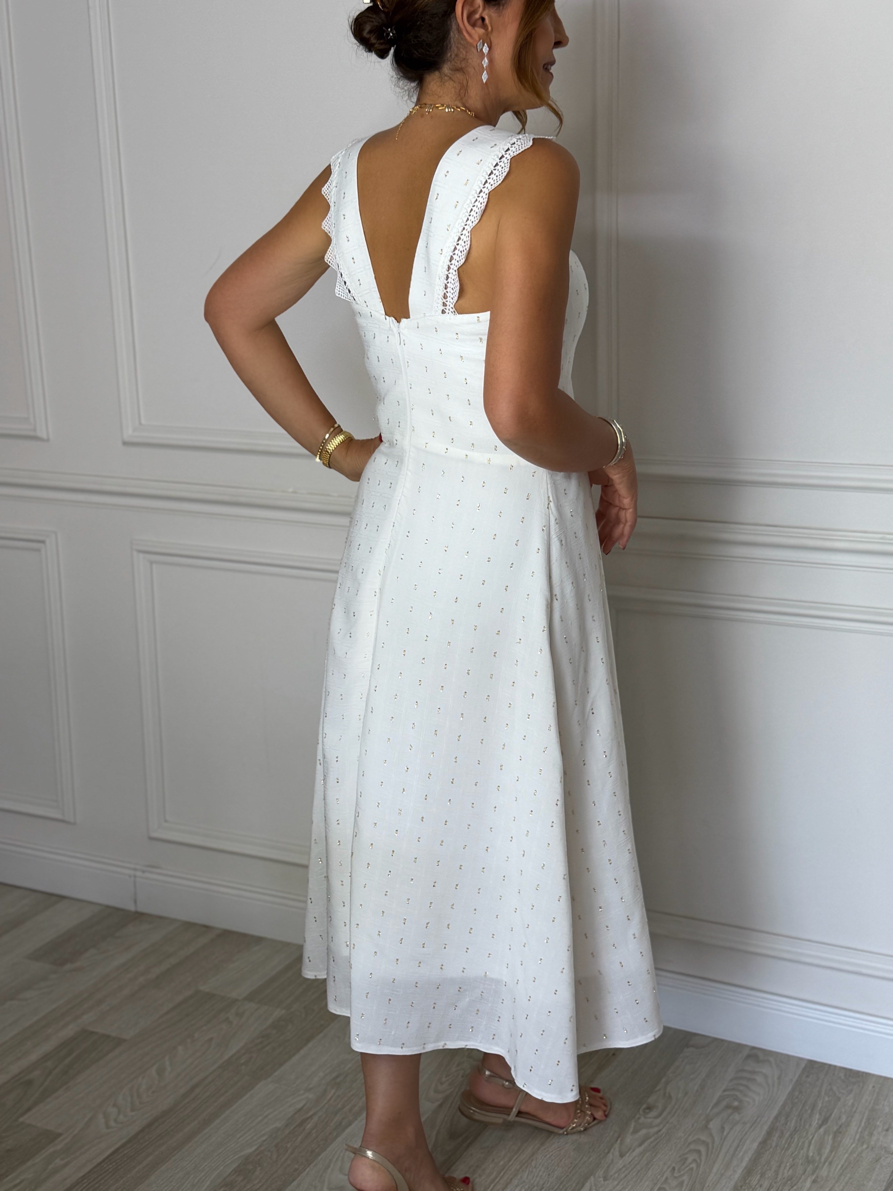 Delphine Elbise Blanca-Modalody-Dresses