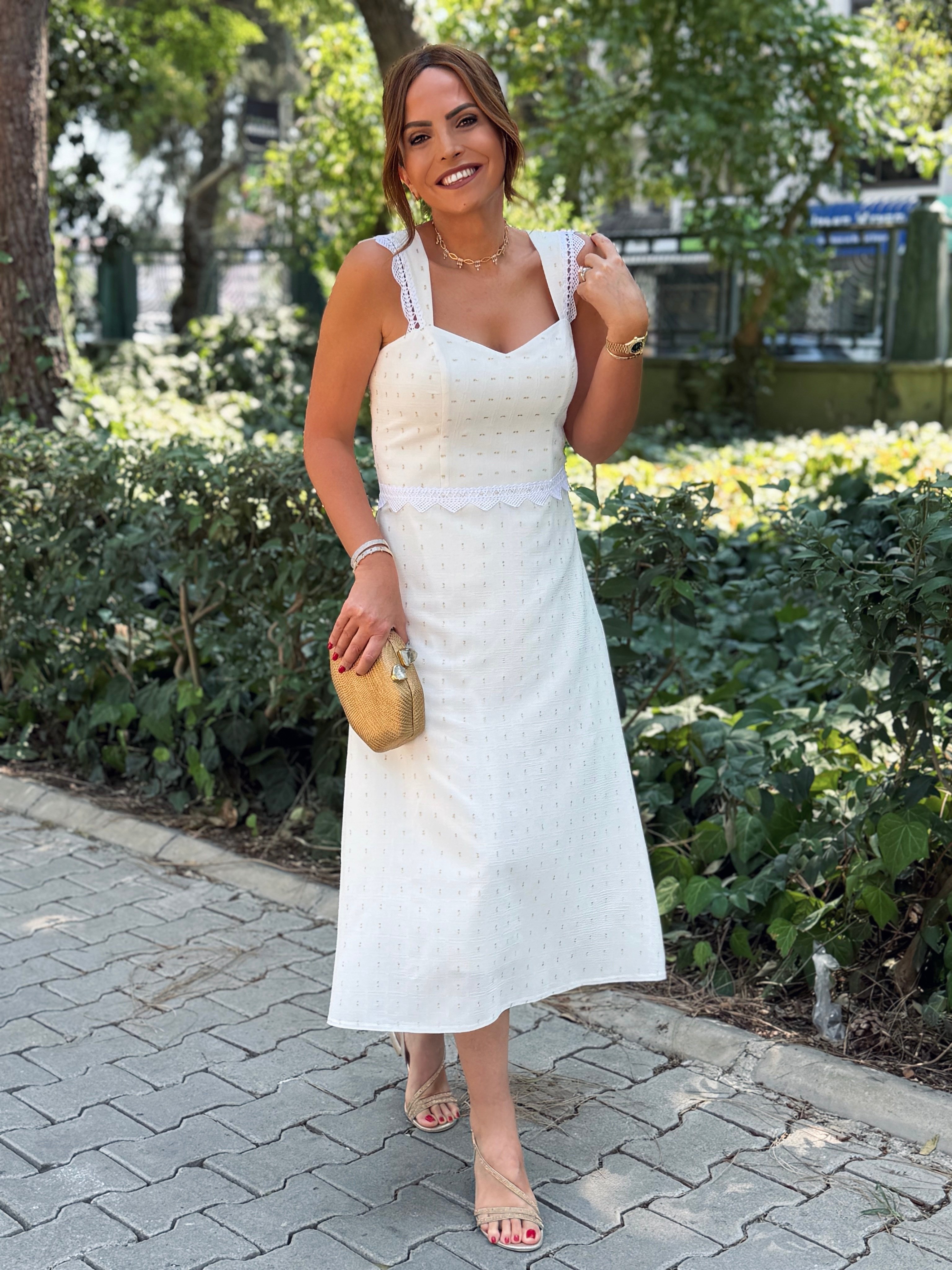 Delphine Elbise Blanca-Modalody-Dresses