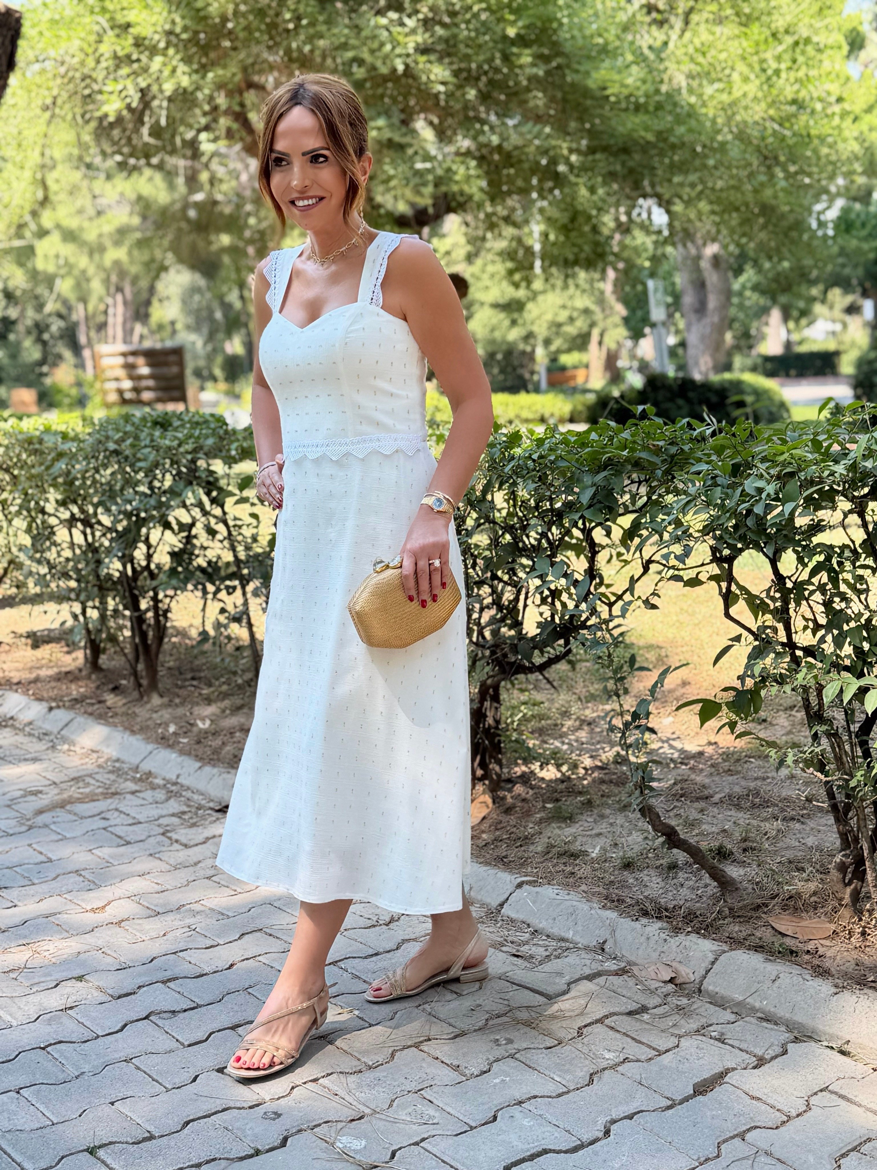 Delphine Elbise Blanca-Modalody-Dresses