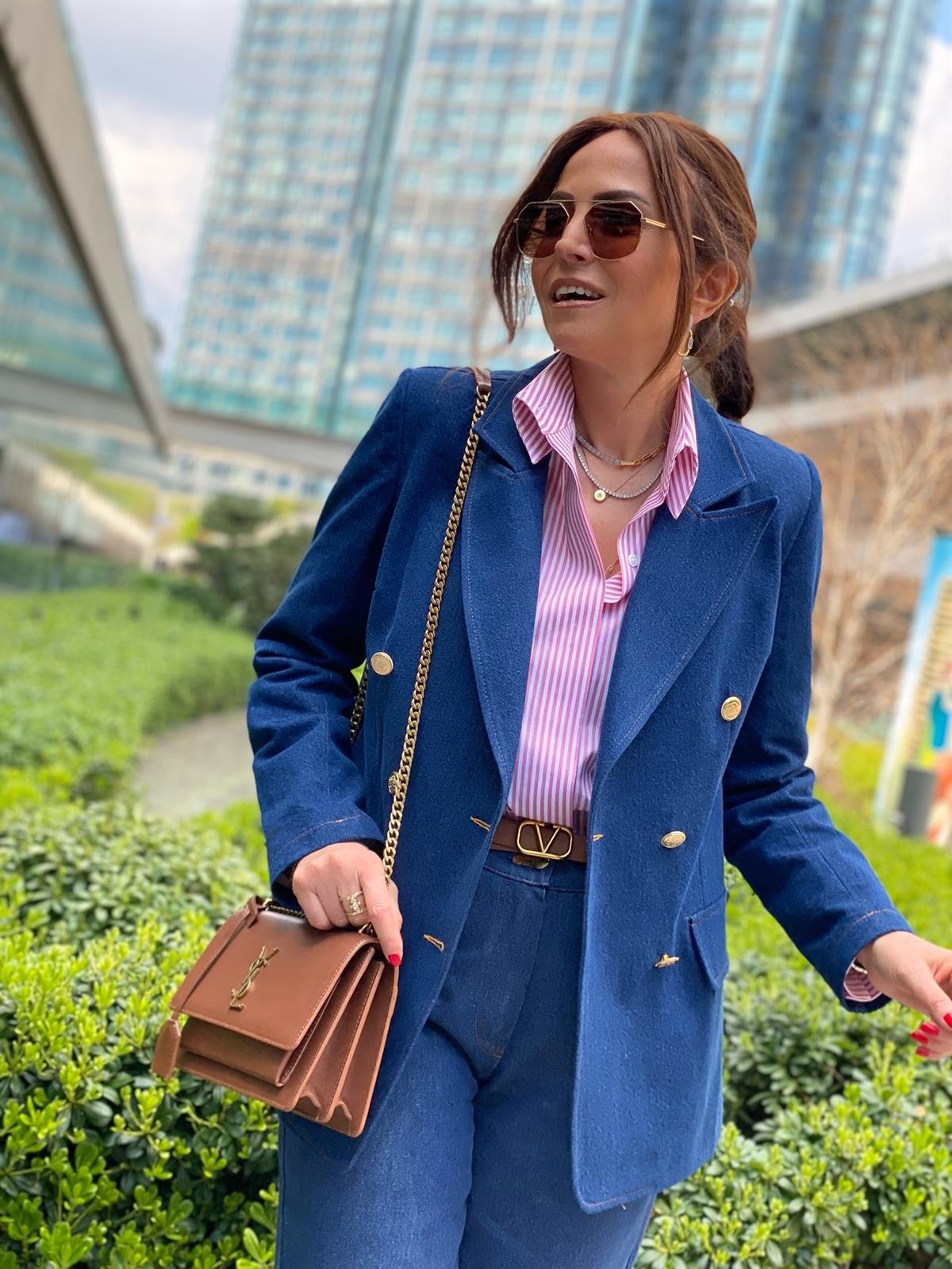 Denim Ceket-Modalody-Plus Size Jackets