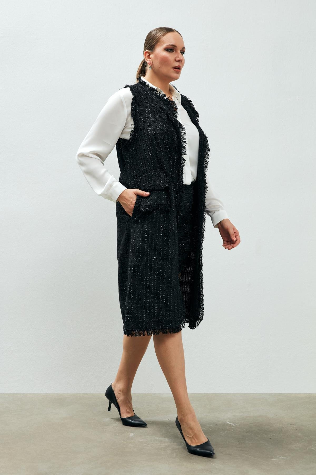 Diana Yelek Siyah-Modalogy-Yelek