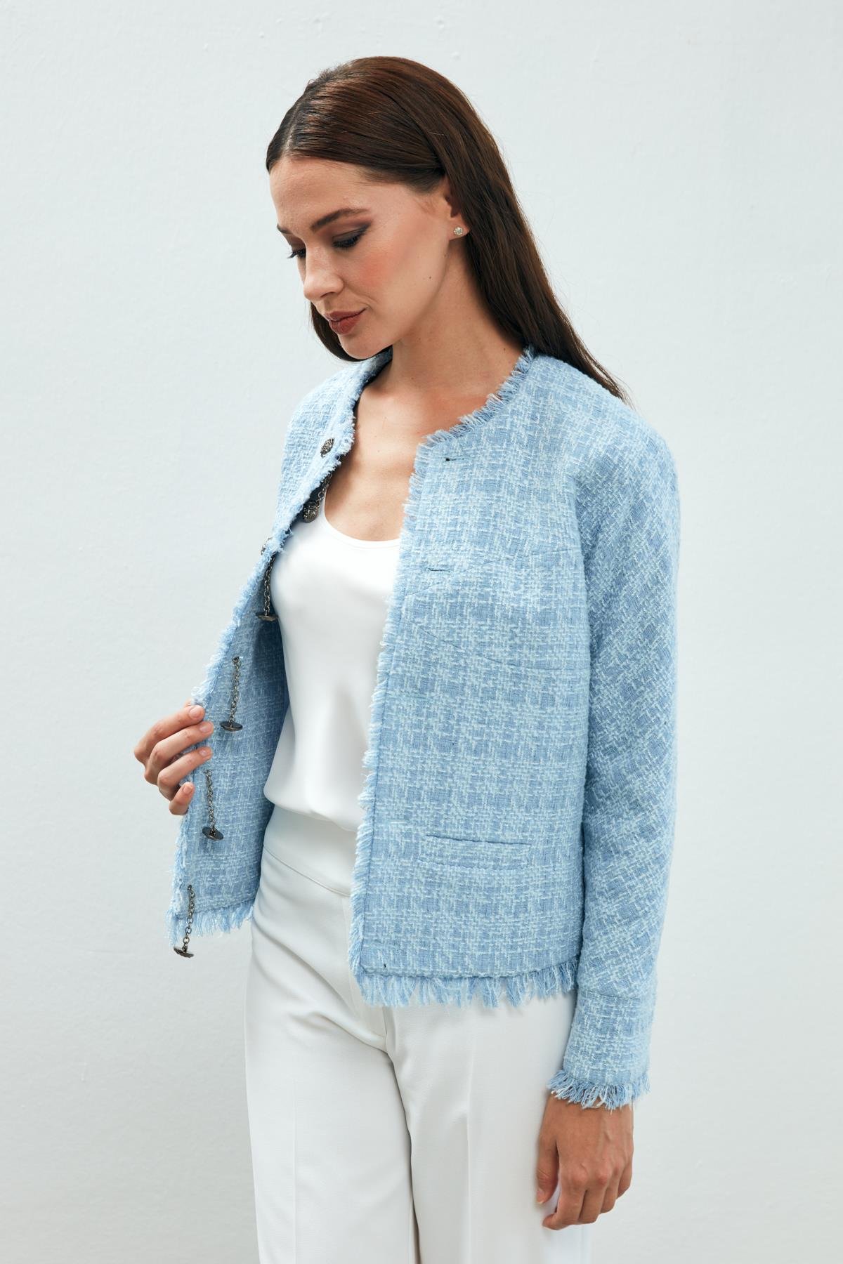 Diva Jacket Blue-Modalody-Plus Size Jackets