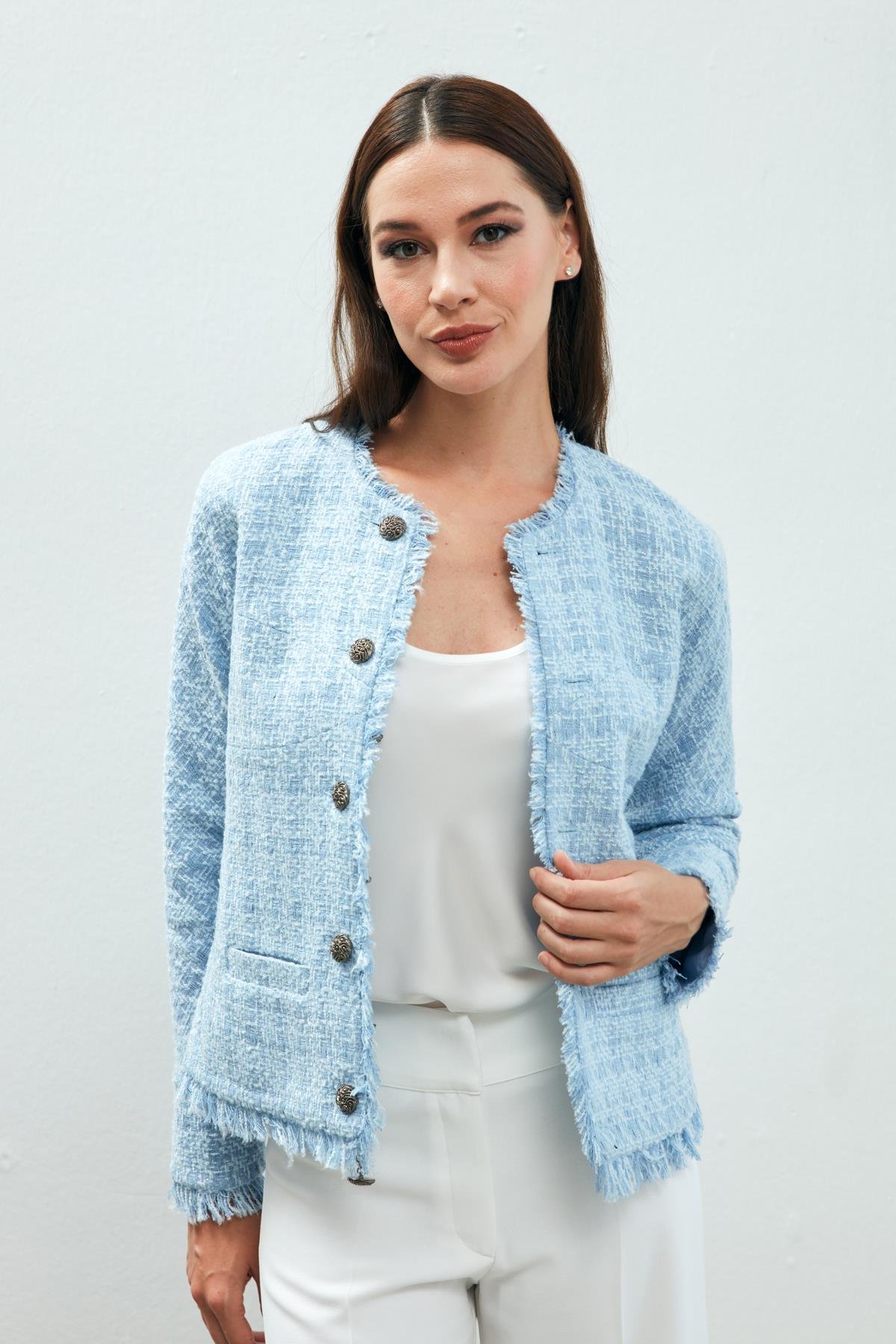 Diva Jacket Blue-Modalody-Plus Size Jackets