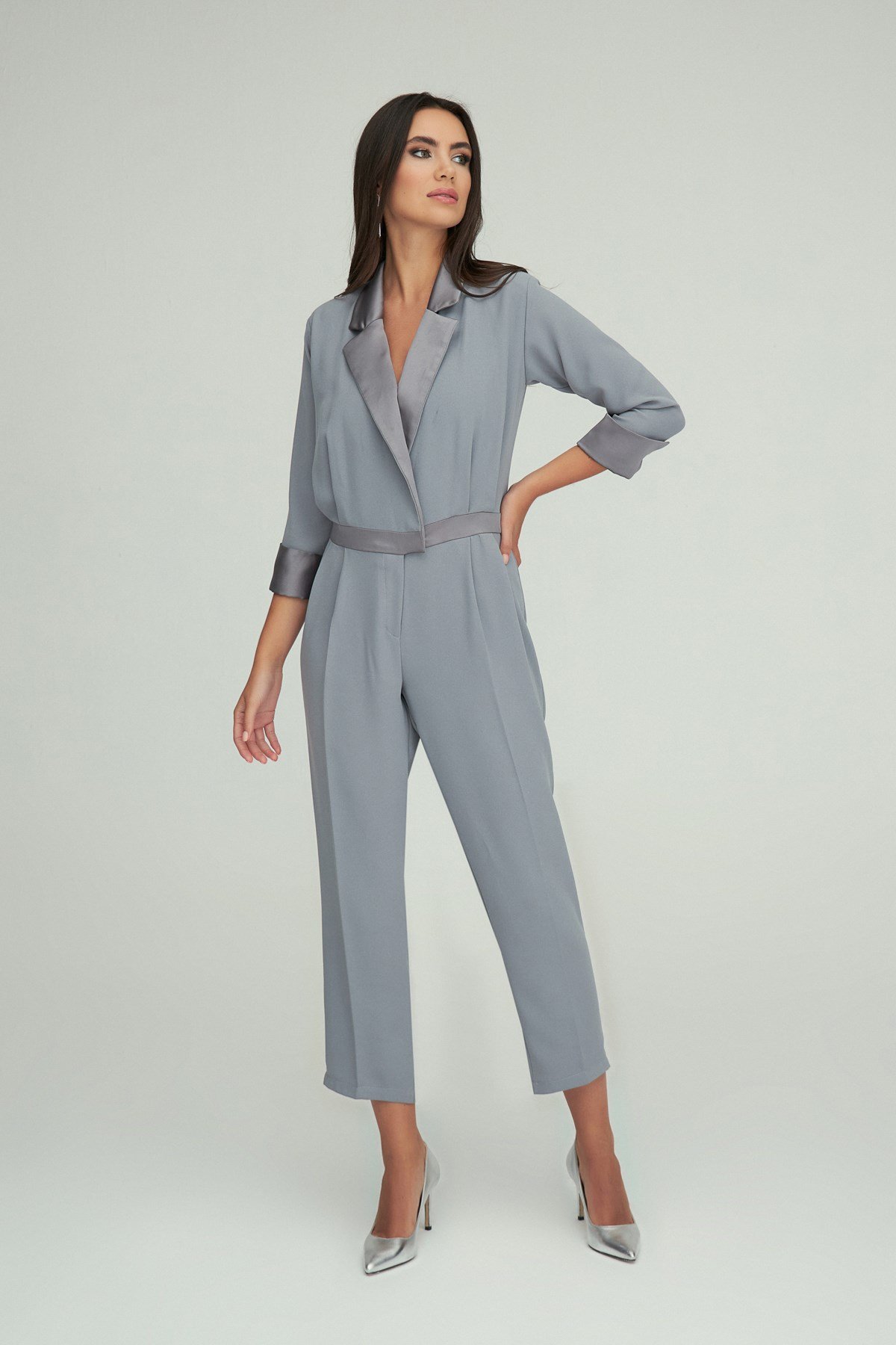 Dolce Jumpsuit Gray-Modalody-Plus Size Jumpsuit