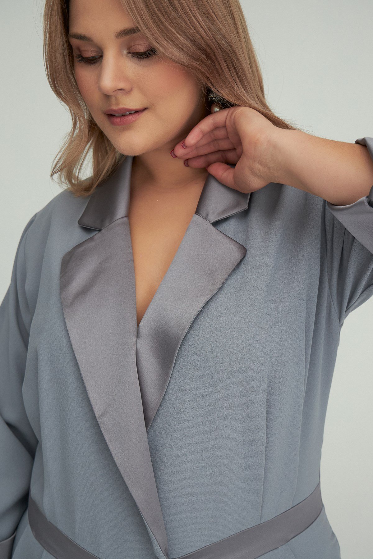 Dolce Jumpsuit Gray-Modalody-Plus Size Jumpsuit