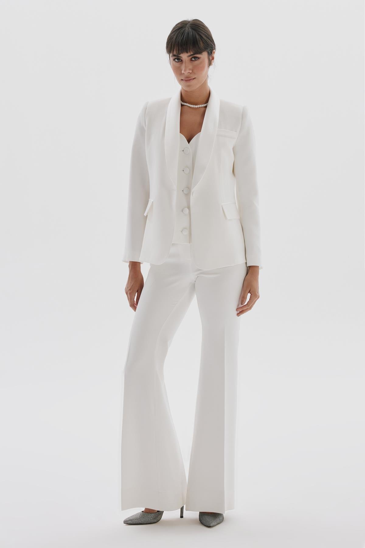 Ella Trousers White-Modalody-Plus Size Trousers