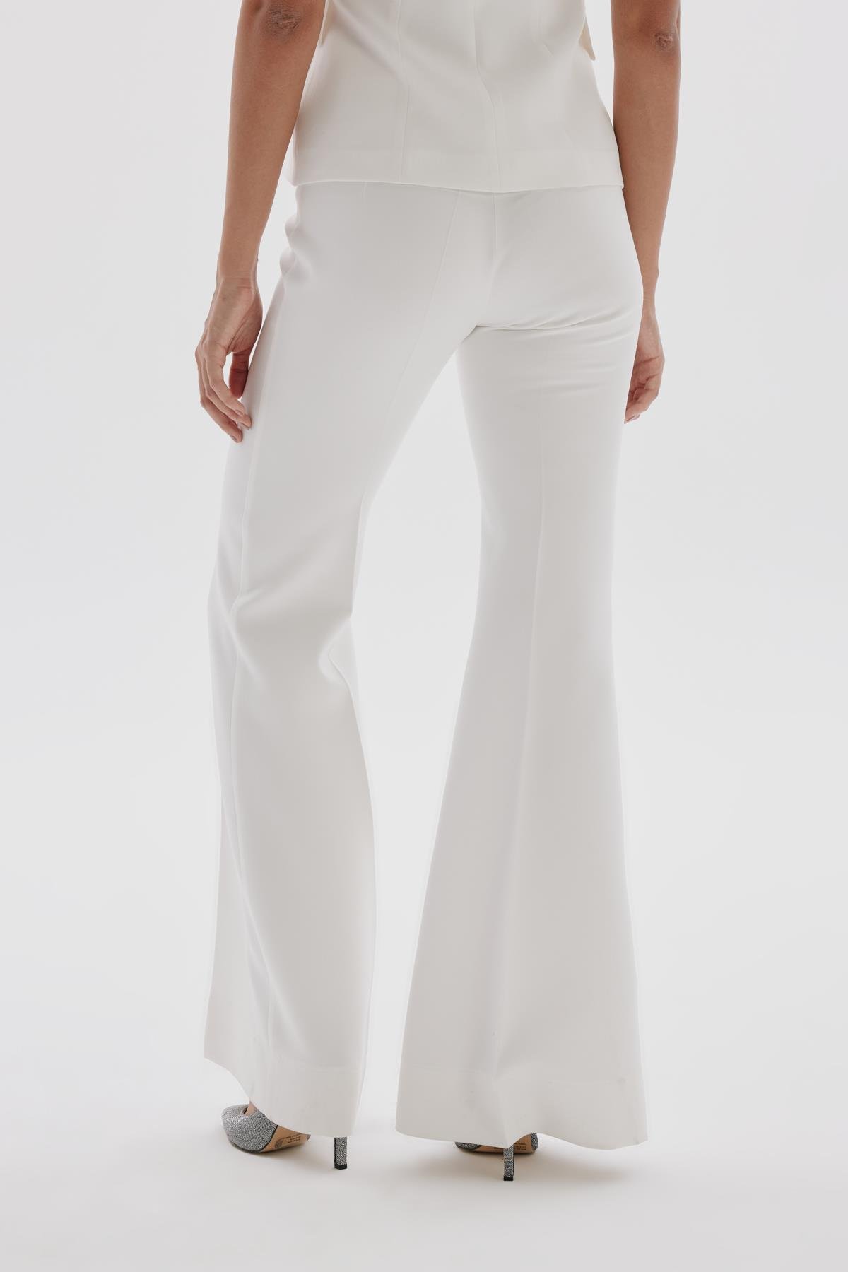Ella Trousers White-Modalody-Plus Size Trousers