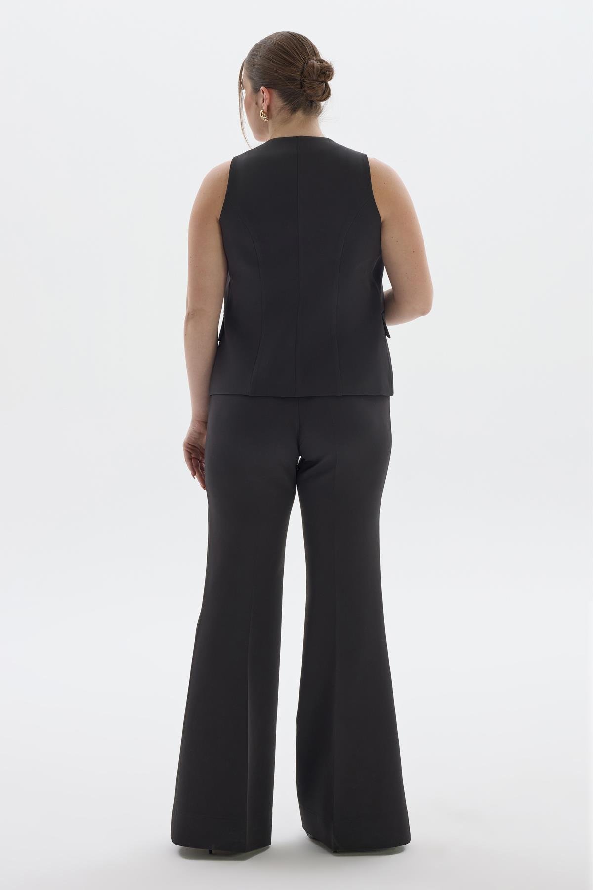 Ella Pantolon Siyah-Modalody-Büyük Beden Pantolonlar