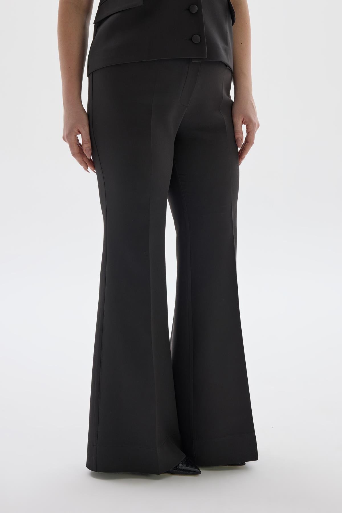 Ella Pantolon Siyah-Modalody-Büyük Beden Pantolonlar