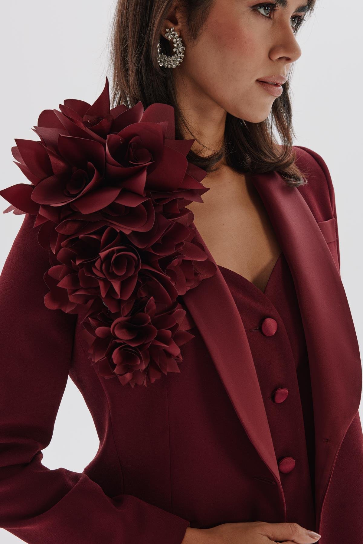 Ella Vest Burgundy-Modalody-Vests