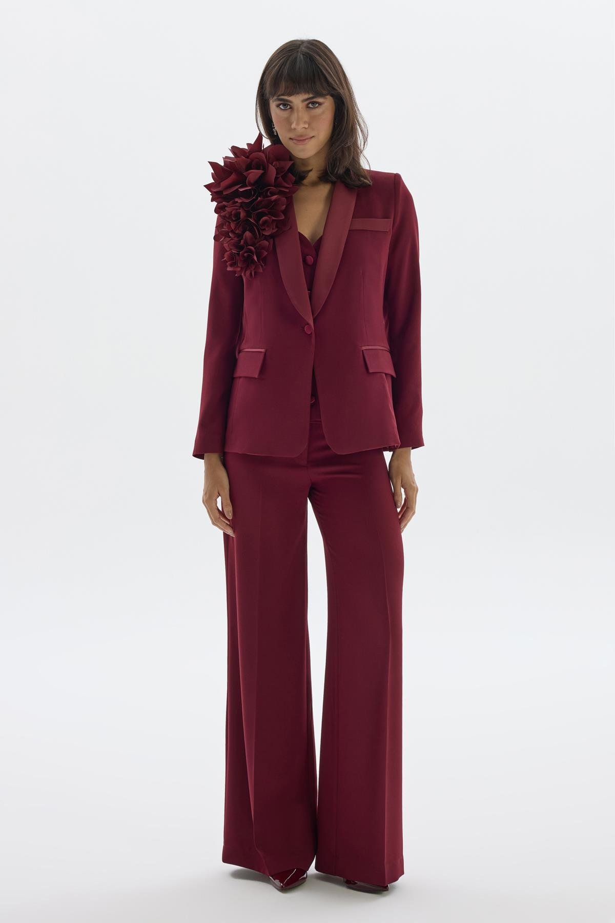 Ella Vest Burgundy-Modalody-Vests