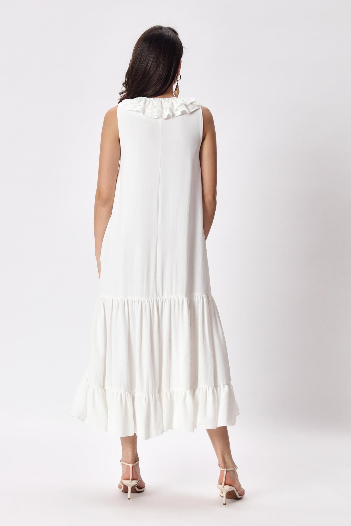 Fiesta Dress White-Modalody-Dresses
