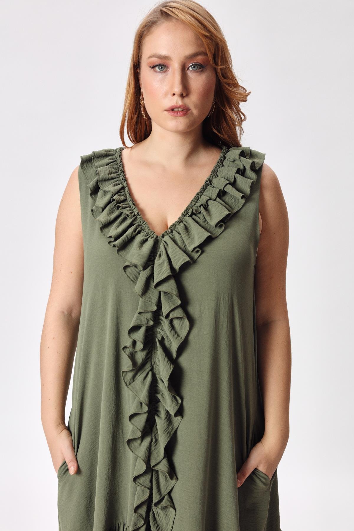 Fiesta Dress Khaki-Modalody-Dresses